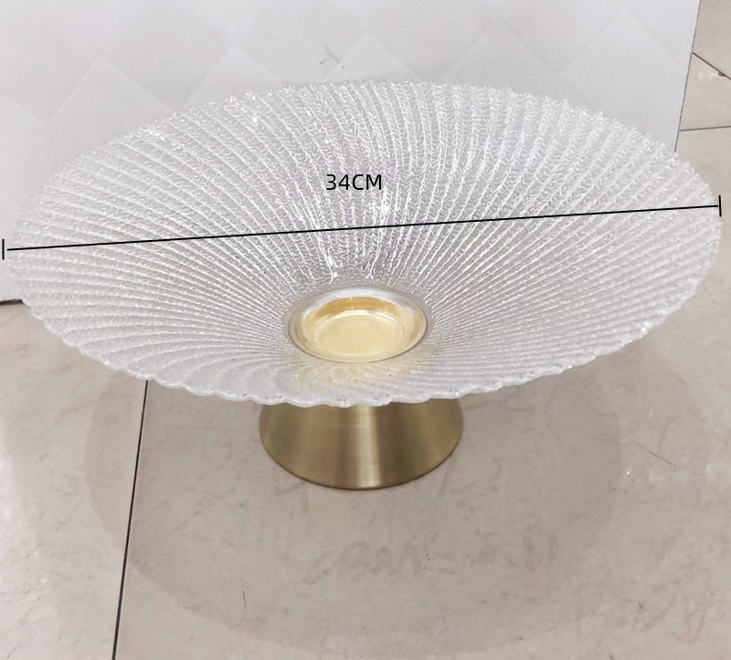 Phoenix-tail glass plate, gold-edge glass plate, gold-edge glass bowl, gold-edge glass plate detail image 4