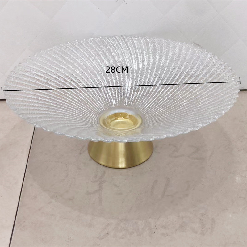 Phoenix-tail glass plate, gold-edge glass plate, gold-edge glass bowl, gold-edge glass plate detail image 5