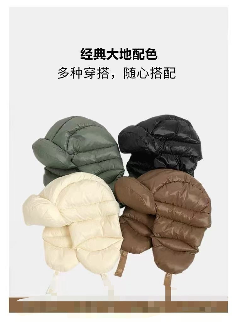秋冬保暖羽绒皮质雷锋帽子护耳防寒飞行帽户外轻便骑行头盔内胆帽详情图3