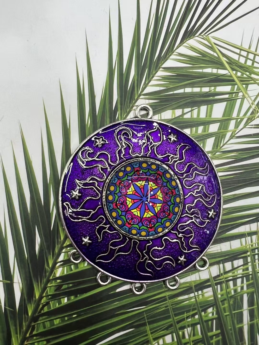 五吊复古彩色大吊坠,可以做紫色绿色黄色等等