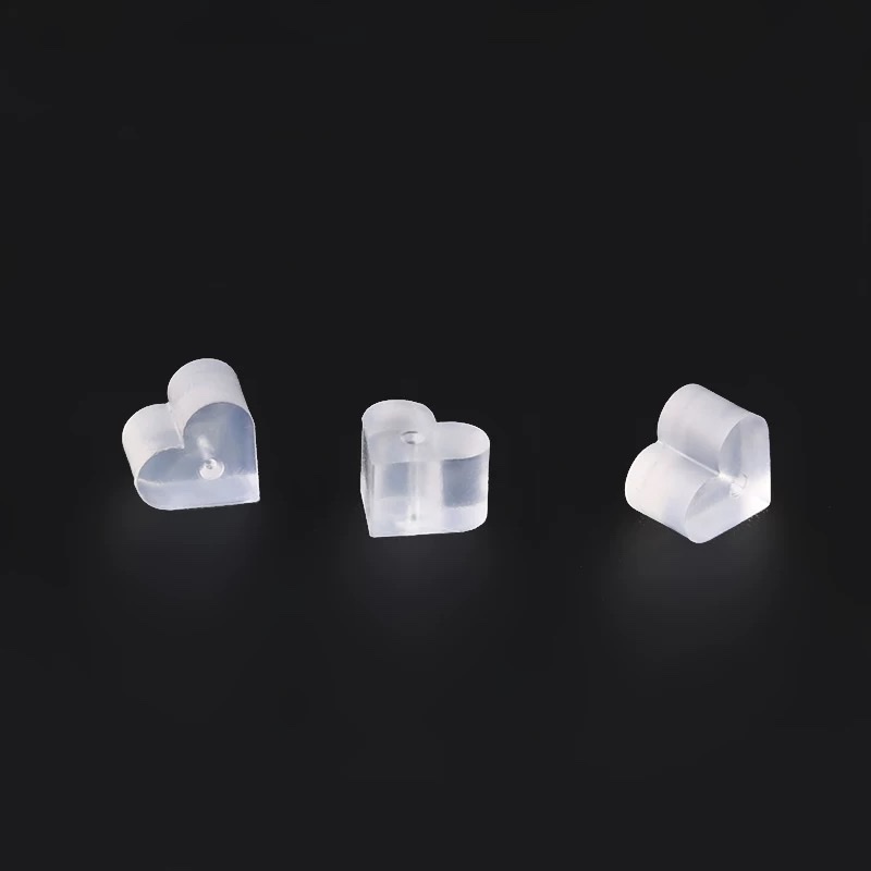 Heart-shaped silicone earplugs, ear plugs, ear studs, earrings, earplugs, ear rubber plugs, diy handcrafted materials, accessories, cap plugs, jewelry accessories details Picture