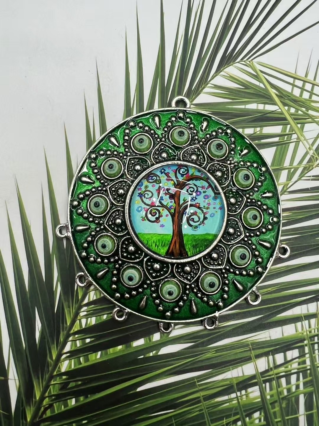 七吊复古彩色大吊坠，可以画紫色、绿色、大红……