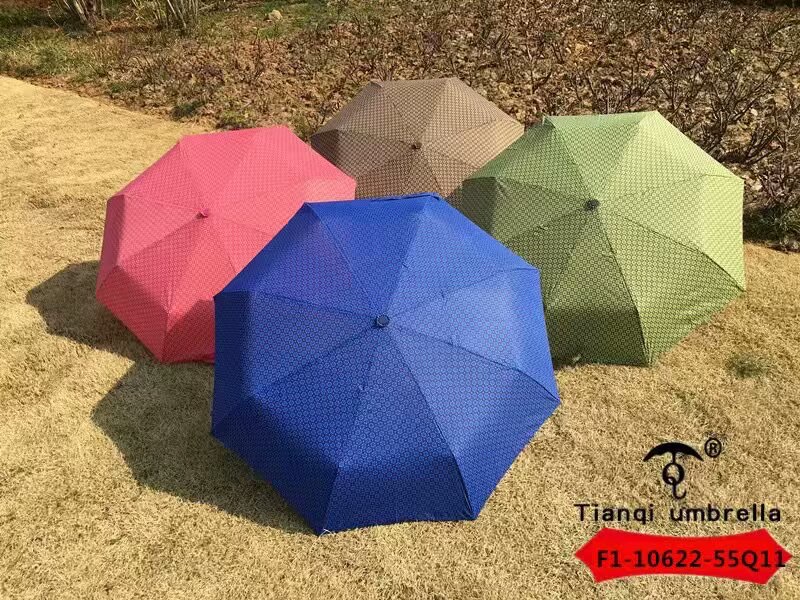 F1-10622-55Q11 Three-fold automatic windproof UV four-leaf clover umbrella Specification drawing