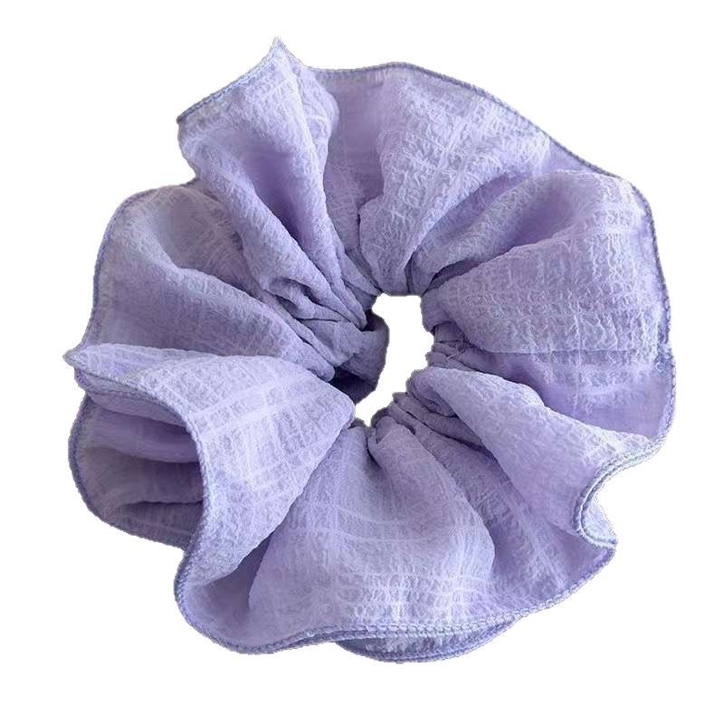 New Spring/Summer 2025 large cream ethereal lace multi-layer pleated black fungus edge high-end large intestine hair band Application Scenario