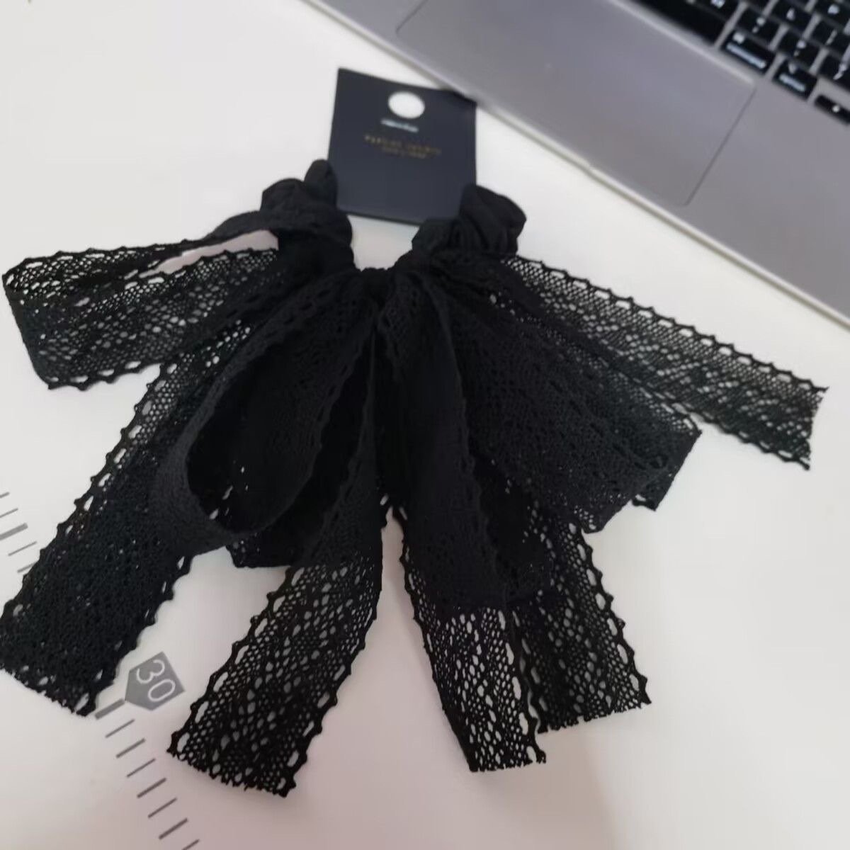 韩国东大门网红同款蕾丝发圈气质轻奢大肠蝴蝶结皮筋头绳发饰品头绳详情图5