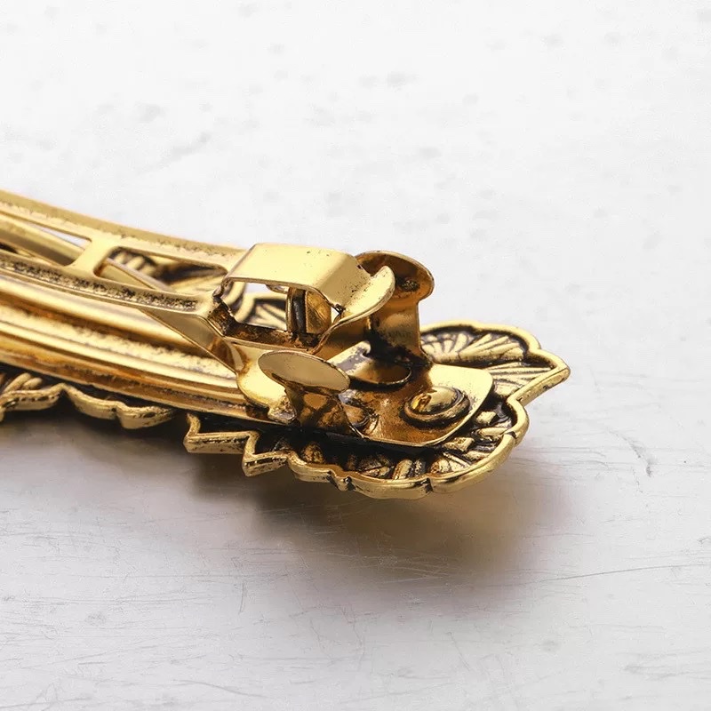 European and American hair clips, hair accessories, alloy material, antique silver electroplated color, butterfly hair clips, horizontal clips, spring clips, factory direct sales details Picture