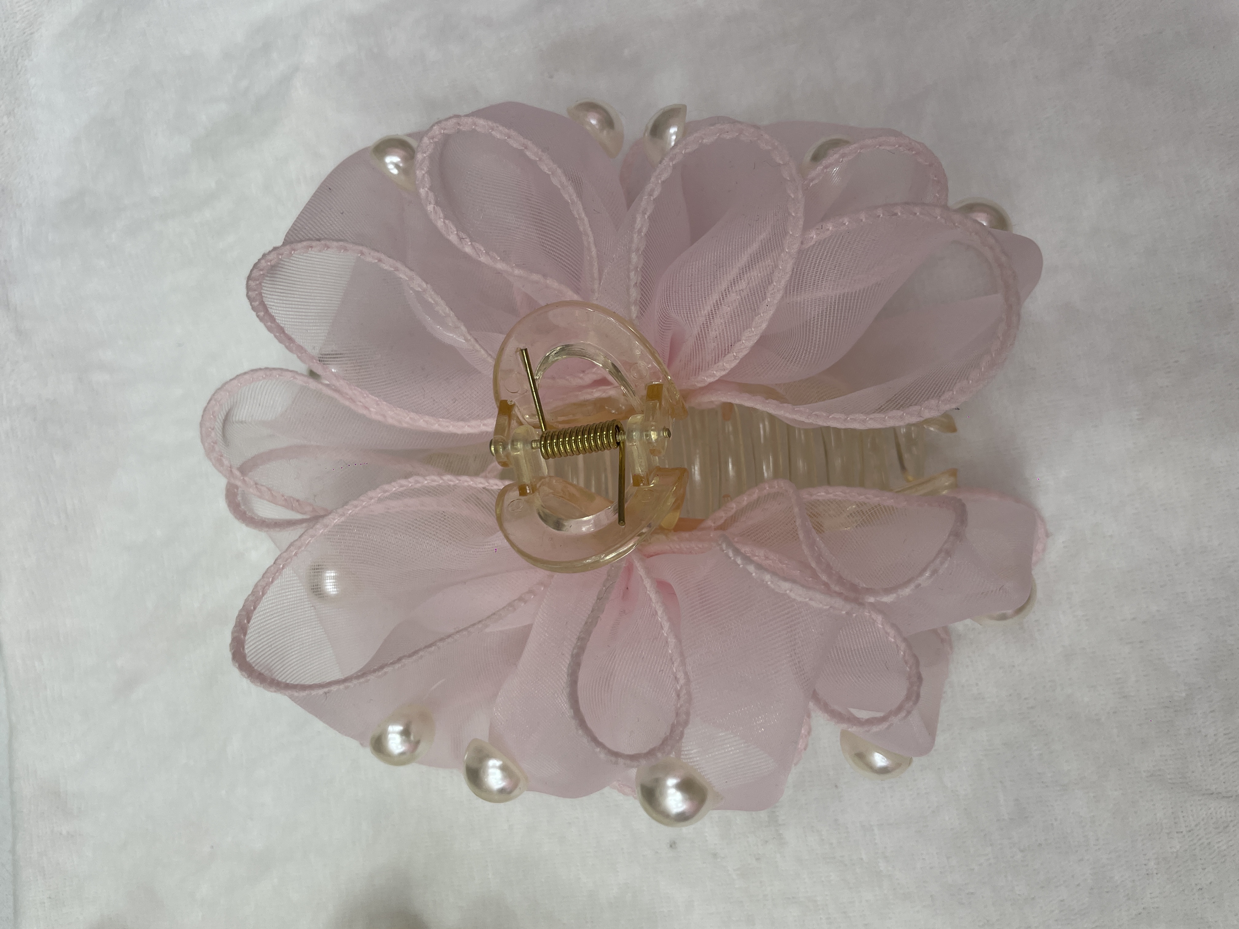 Black feather bubble clip, bow hairpin, high-end updo, shark clip, oversized hairpin, hair accessory to increase hair volume, bow pearl, Korean Specification image