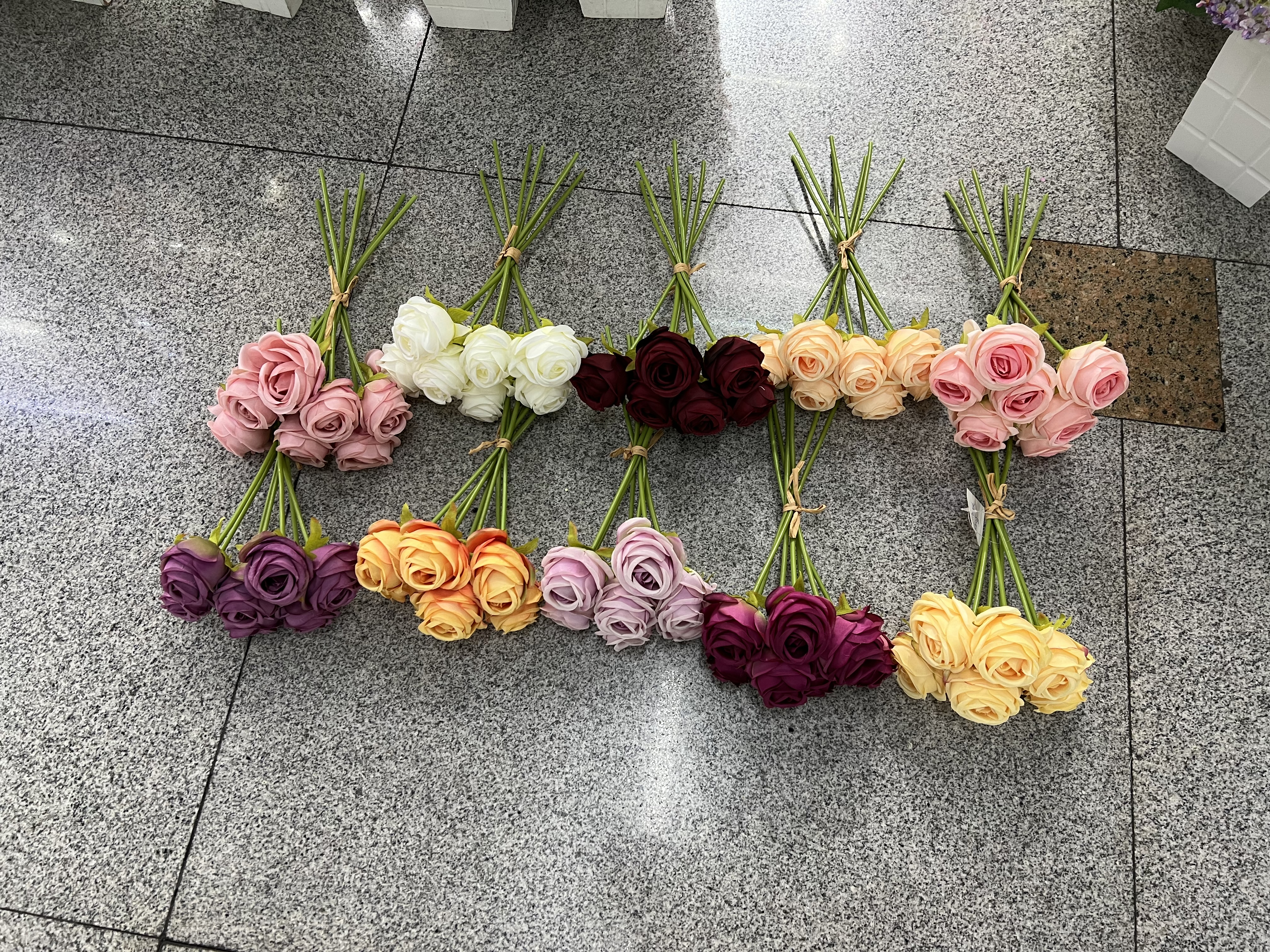 情人节浪漫玫瑰颗粒仿真花 鲜花假花装饰品 三八妇女节礼物精选 高档实感花束情人节仿真花玫瑰颗粒玫瑰颗粒