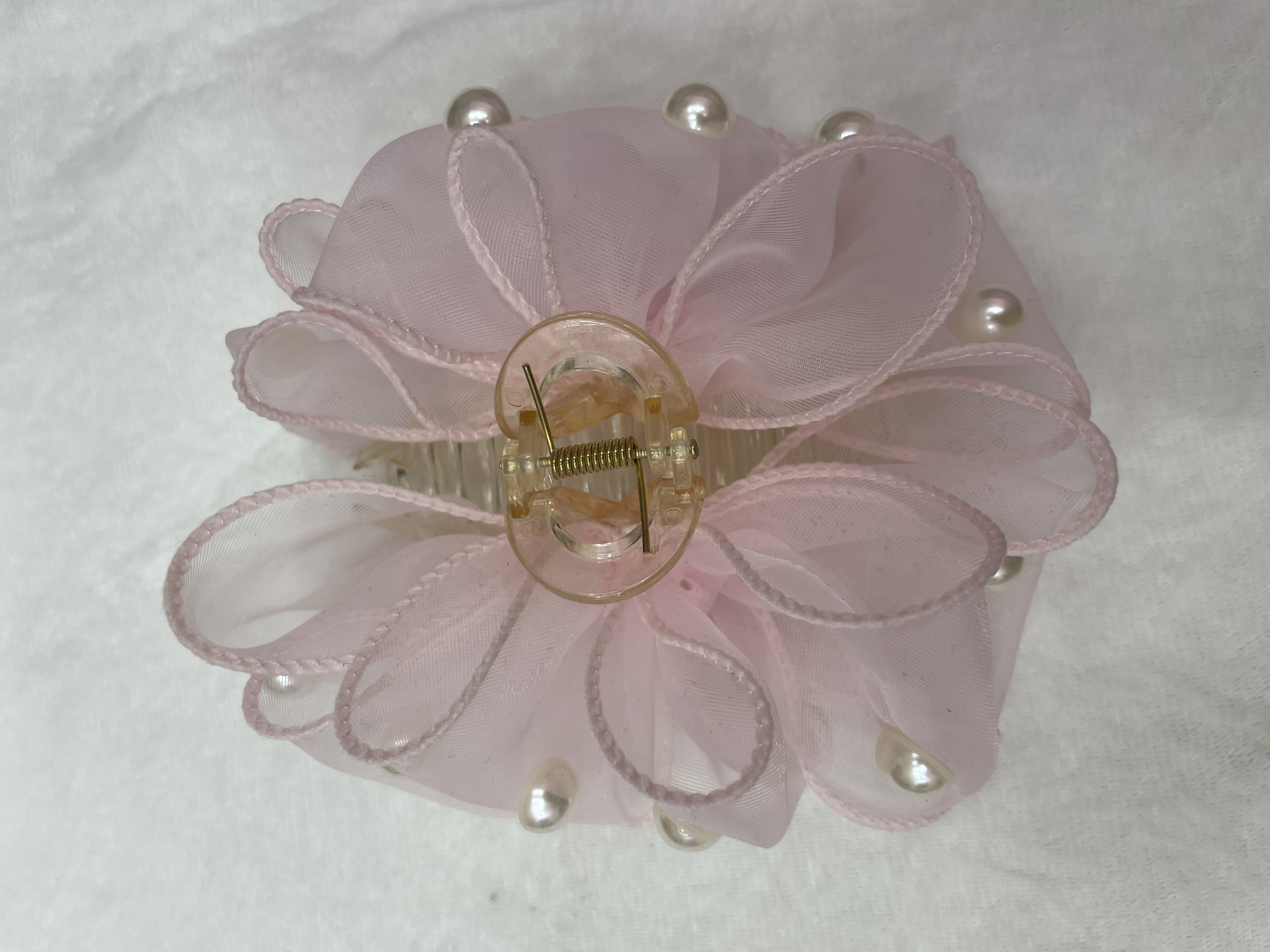 Black feather bubble clip, bow hairpin, high-end updo, shark clip, oversized hairpin, hair accessory to increase hair volume, bow pearl, Korean details Picture