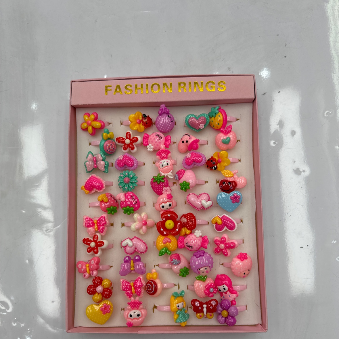 儿童时尚戒指，儿童流行手饰