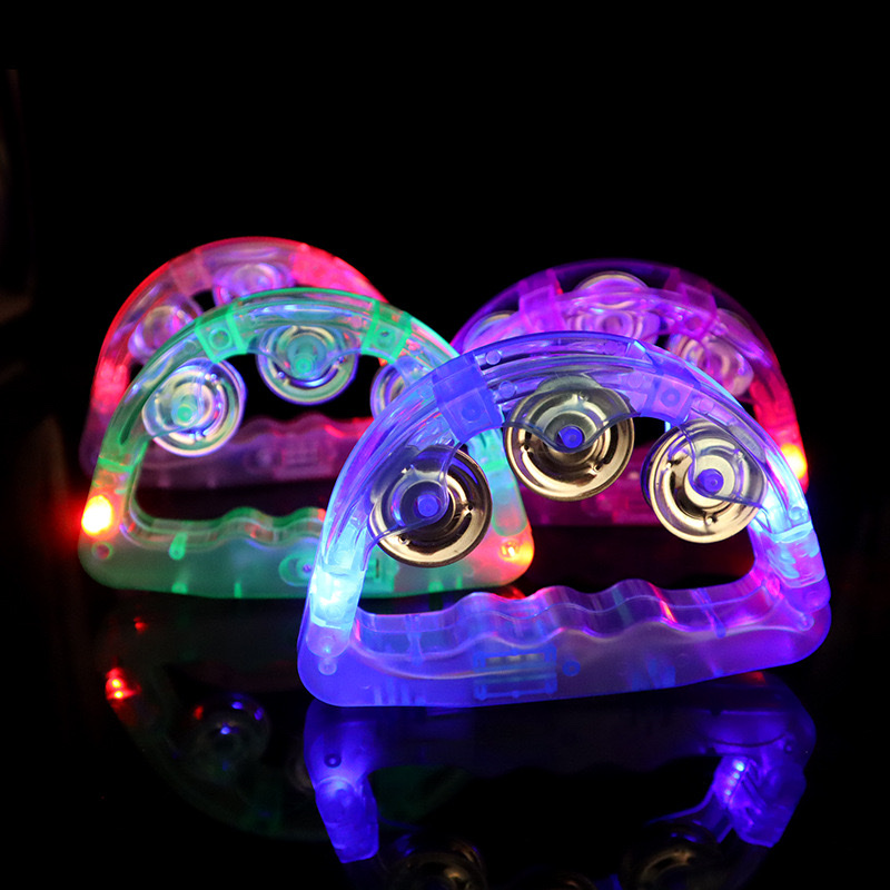 LED发光电子手摇铃 闪光电子2灯小摇铃 晚会酒吧道具详情图3