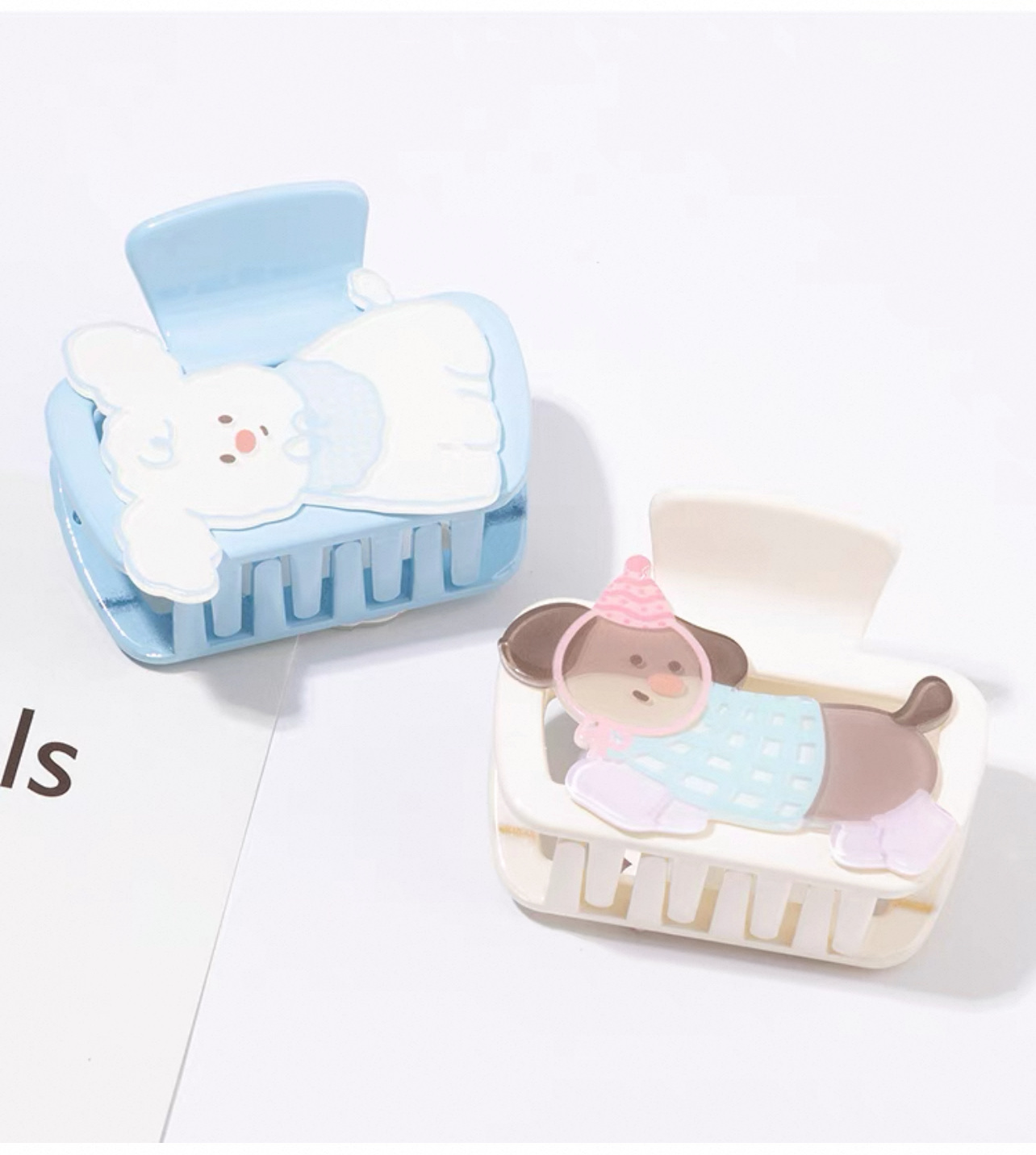 卡莱夫少女趣味方形发夹 甜美可爱发饰发夹头饰抓夹发夹儿童夏季可爱女童发饰