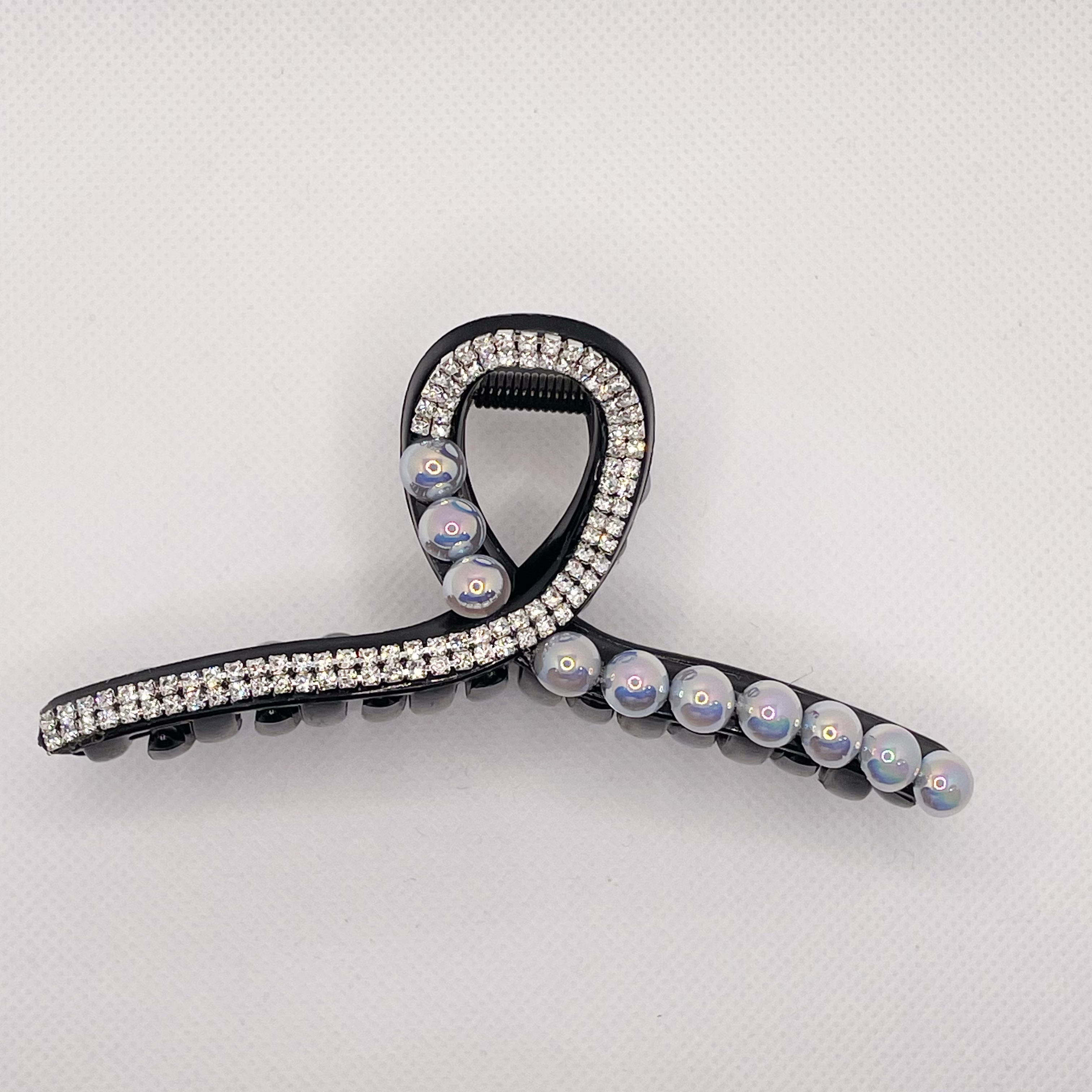 High-end square water diamond hair clips, back head hair clips, large pearl hair clips, hairpins, top hair clips and hairpins from Dongdaemun, South Korea details Picture