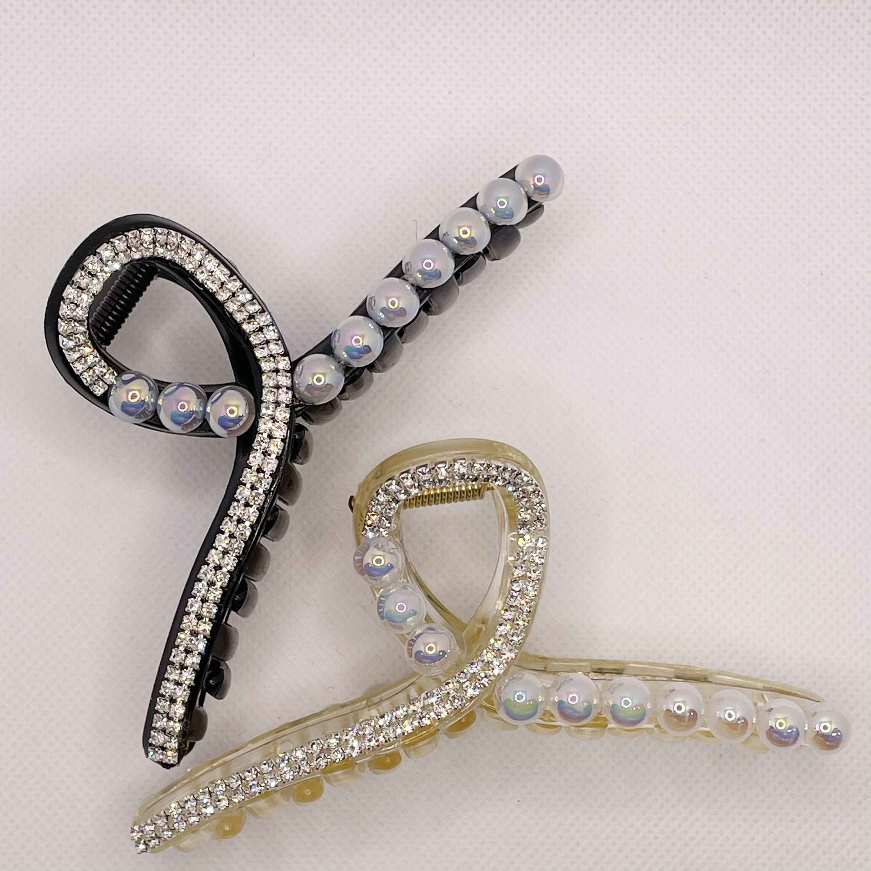 High-end square water diamond hair clips, back head hair clips, large pearl hair clips, hairpins, top hair clips and hairpins from Dongdaemun, South Korea