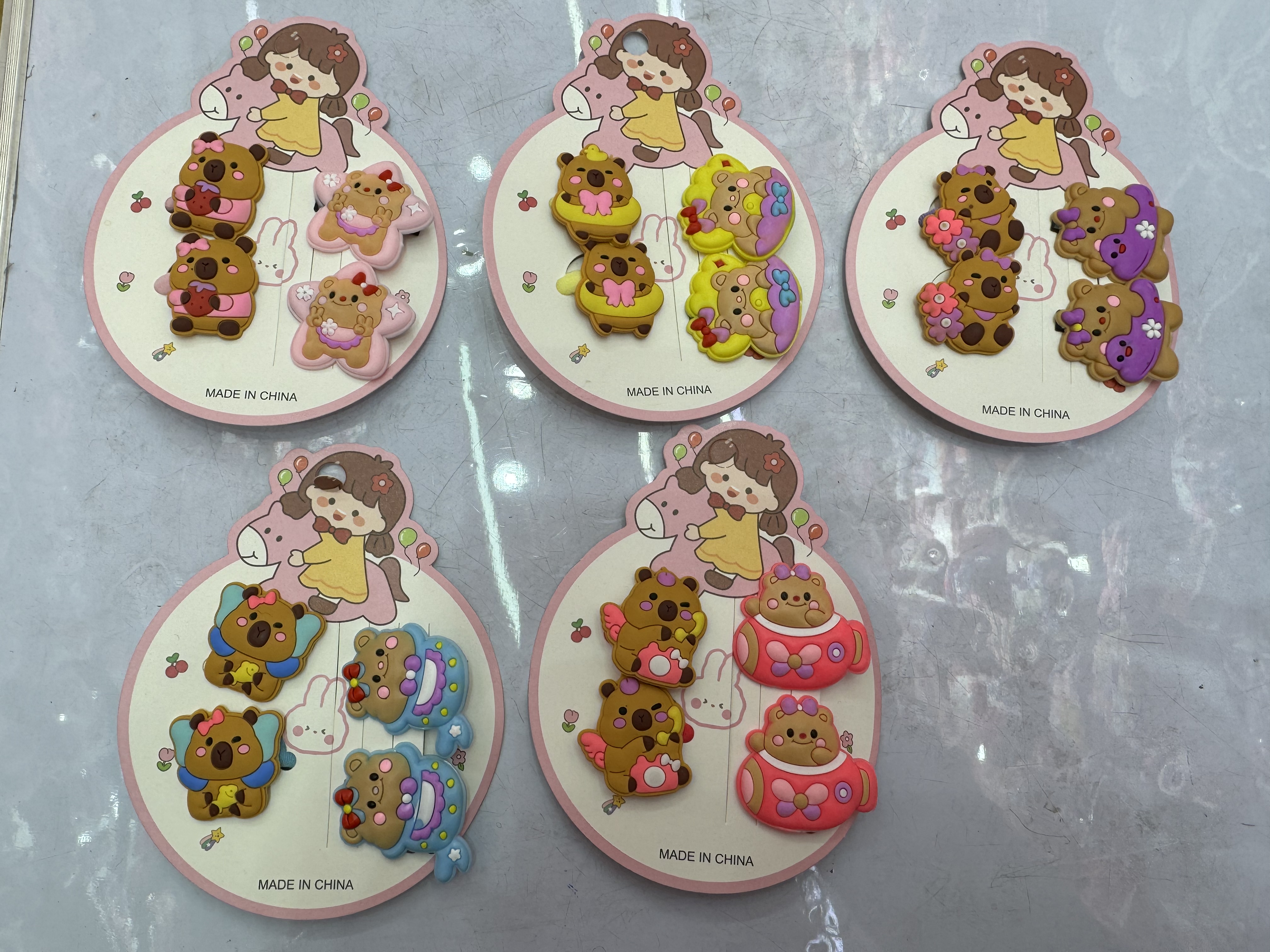 拉布布女士专享蓝色草莓发卡 马可兔抓夹 精致头箍 时尚发饰头饰套装