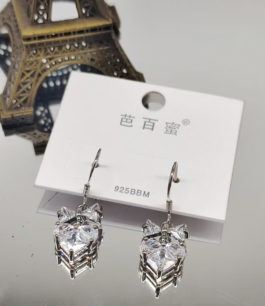 烧焊锆石耳环 高级感耳饰 时尚饰品 炫酷耳环 打造独特风格详情图2