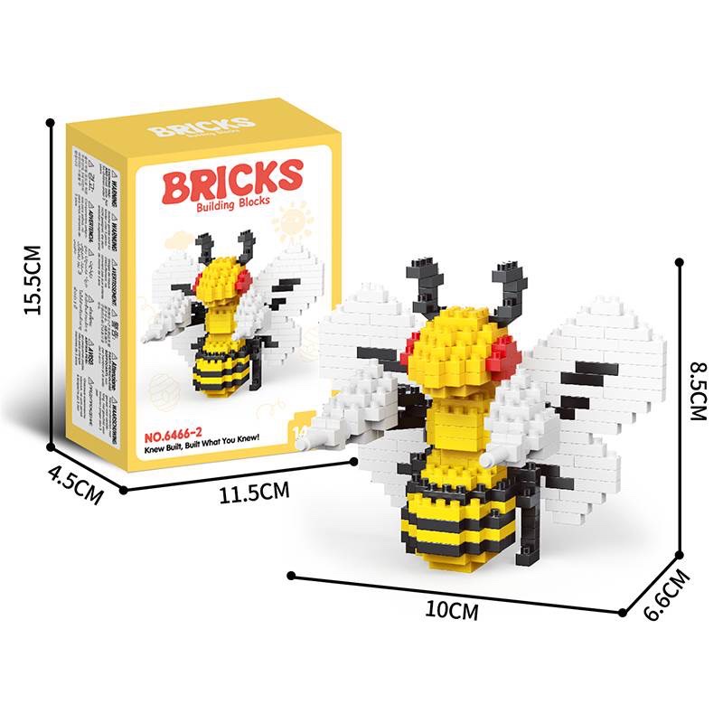 蜜蜂颗粒积木儿童益智拼装自装DIY积木块玩具创意拼装套装亲子互动益智玩具产品图
