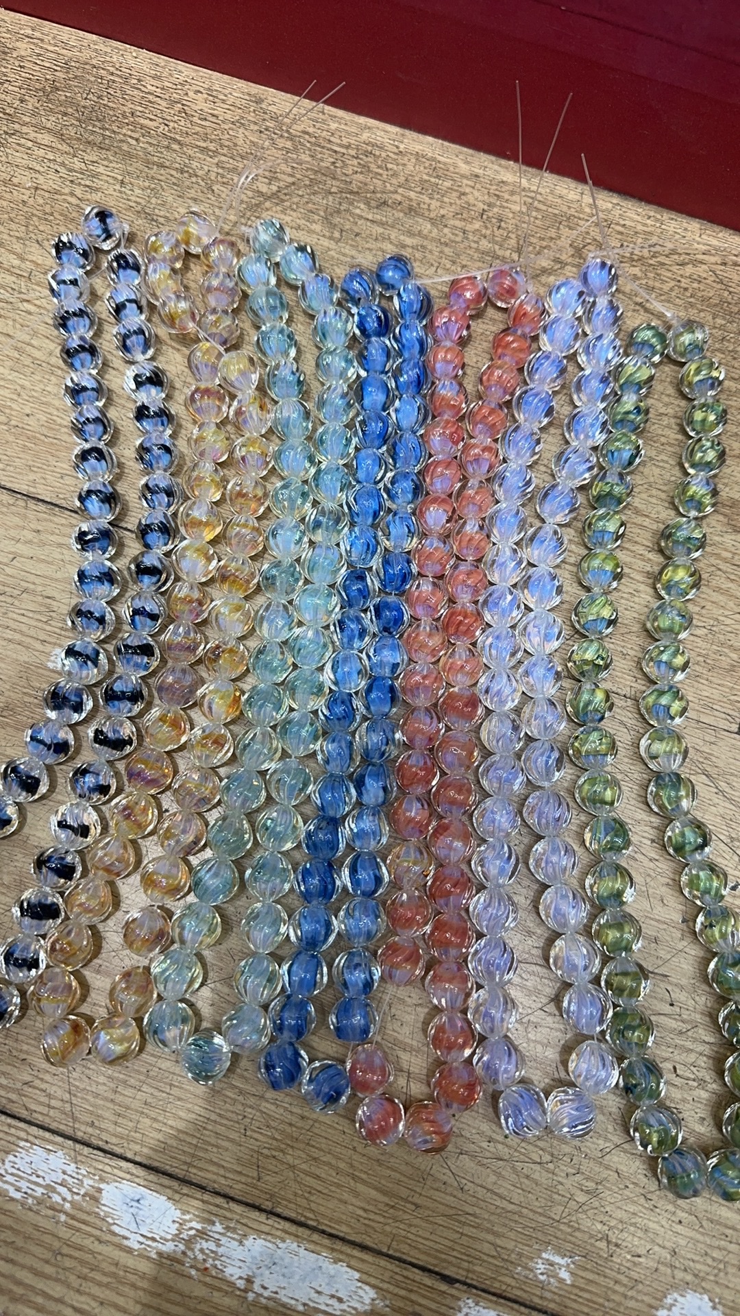 爆款精品水波纹灯工琉璃螺丝圆珠12mmE2—5531手工制作国际商贸城EQ区2楼5531
