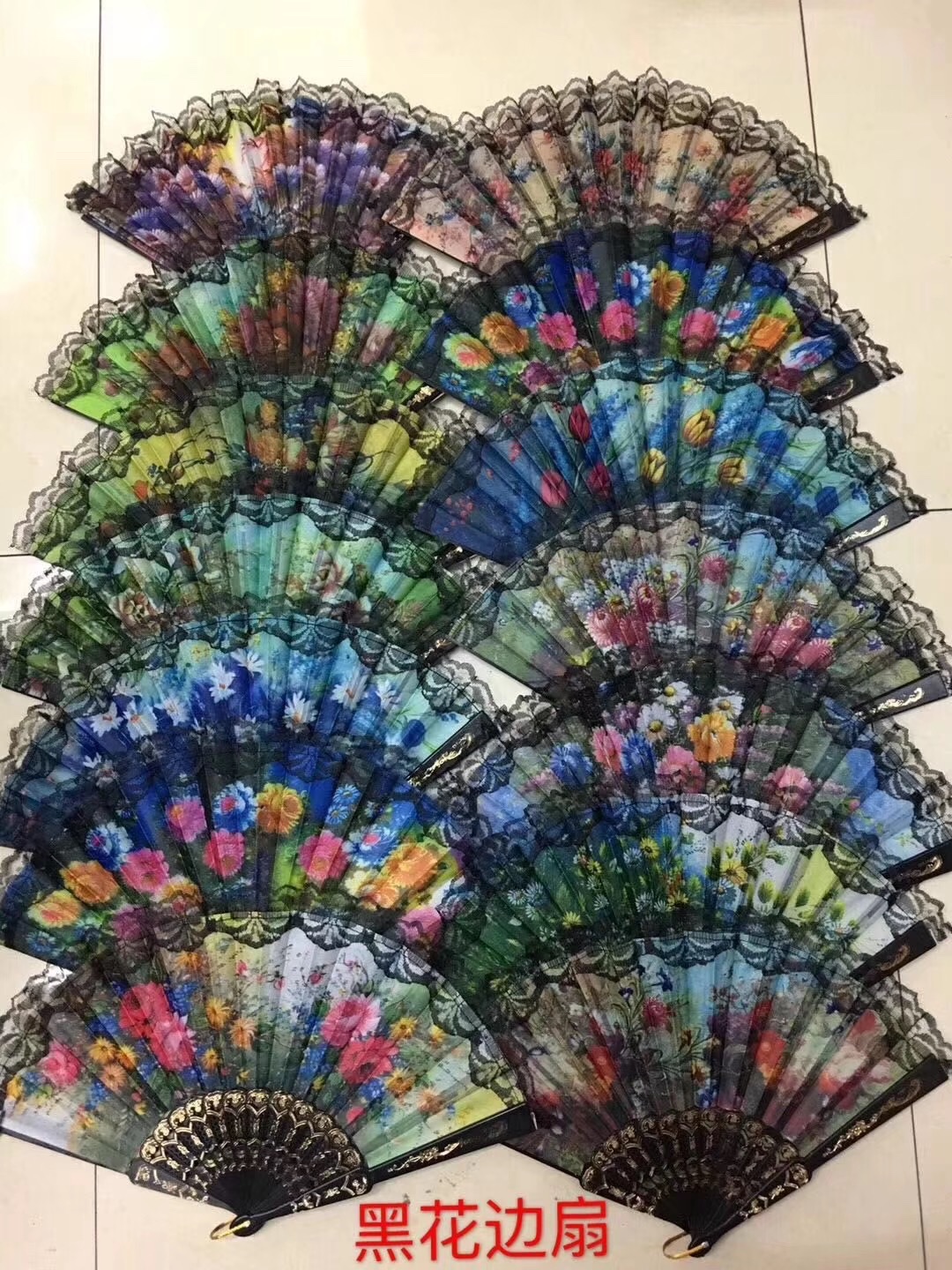 黑杆花边扇 西班牙扇扇子
