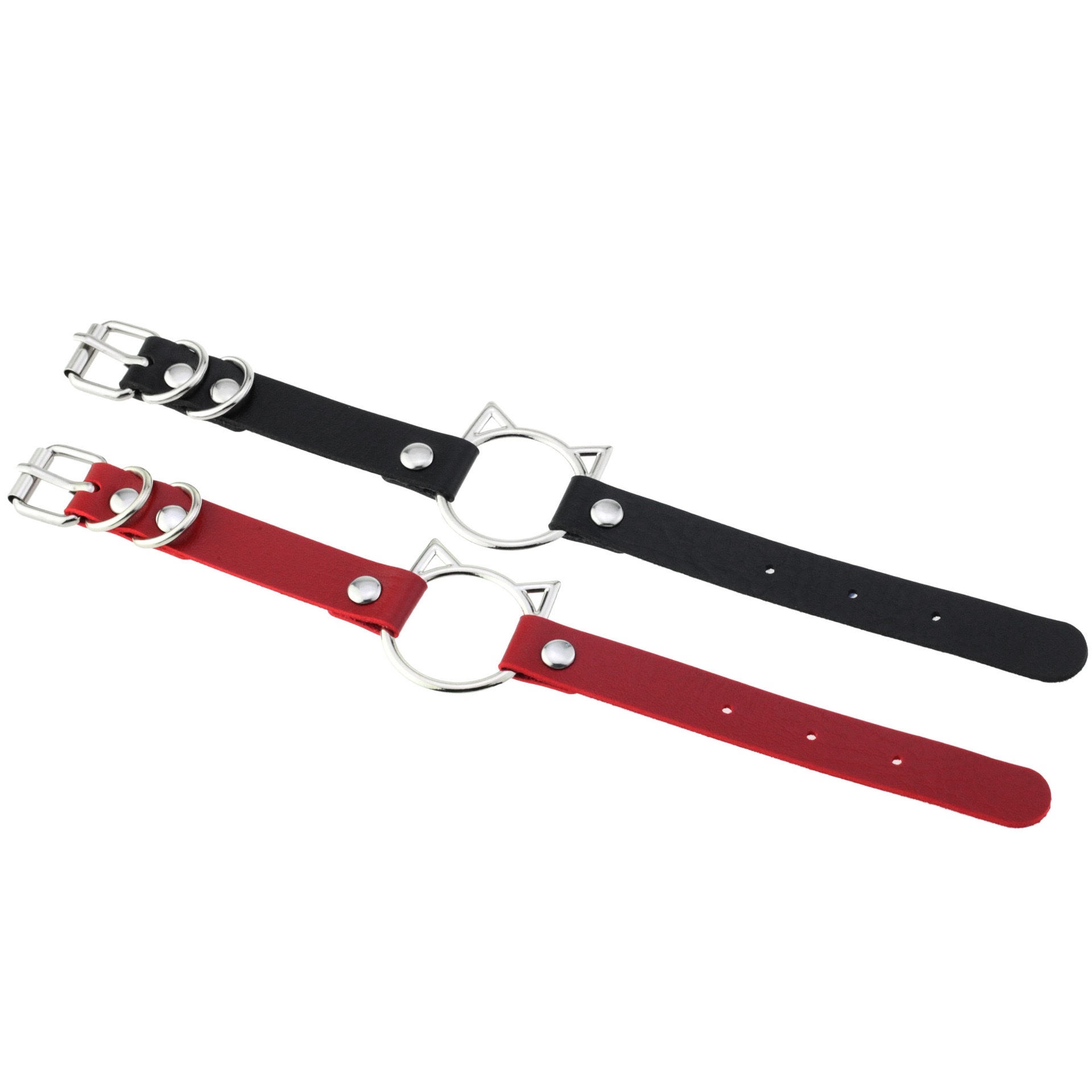 Cool punk cat-head bracelet, bracelet and accessory, fashionable couple accessories, Harajuku cat hollowed-out leather bracelet, bangle and bracelet Application Scenario