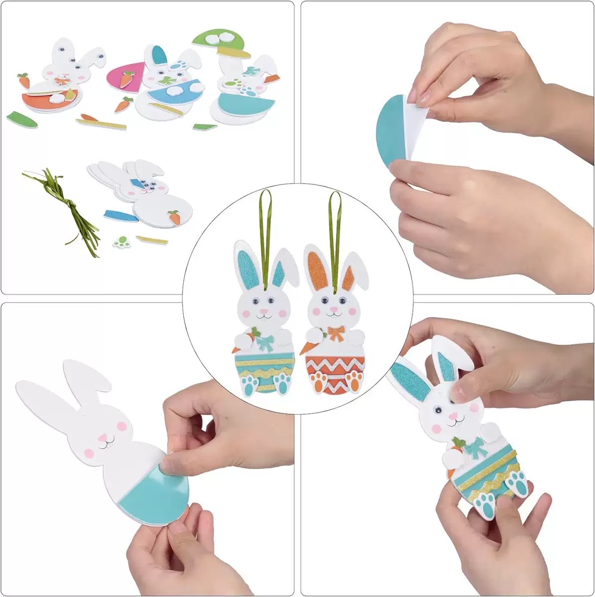 复活节必备 跨境毛毡布小鸡小兔节日气氛布置套装详情图7