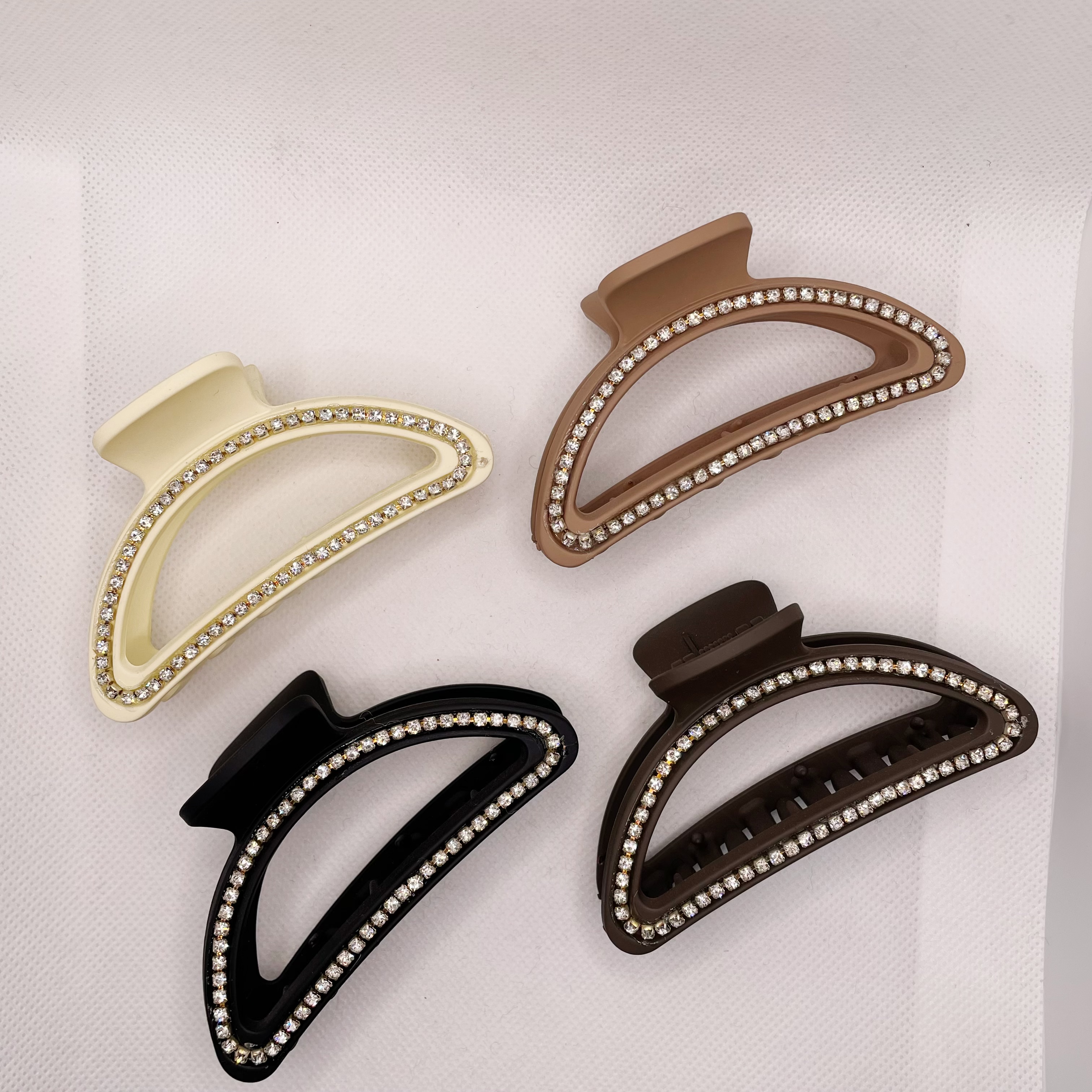 PC hair clips with a high-end feel, diamond-encrusted grab clips, simple hair accessories, shark clips at the back of the head detail image 2