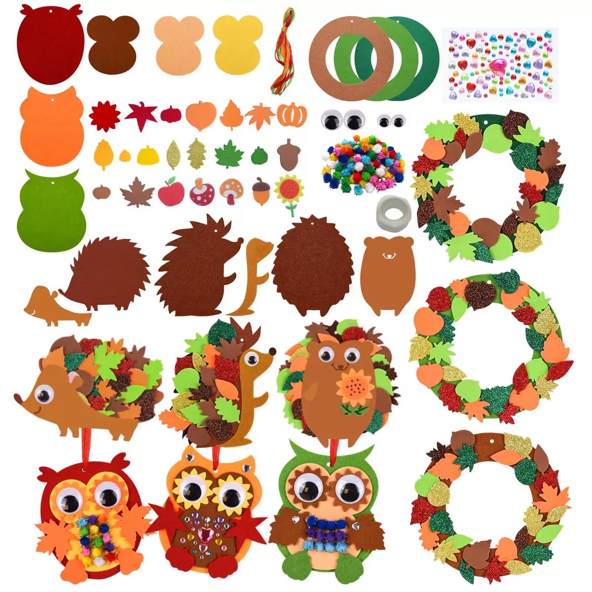 复活节必备 跨境毛毡布小鸡小兔节日气氛布置套装详情图11