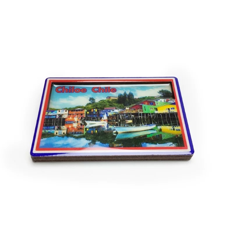 智利旅游纪念品风景冰箱贴南美个性创意家居装饰品木质冰箱贴产品图