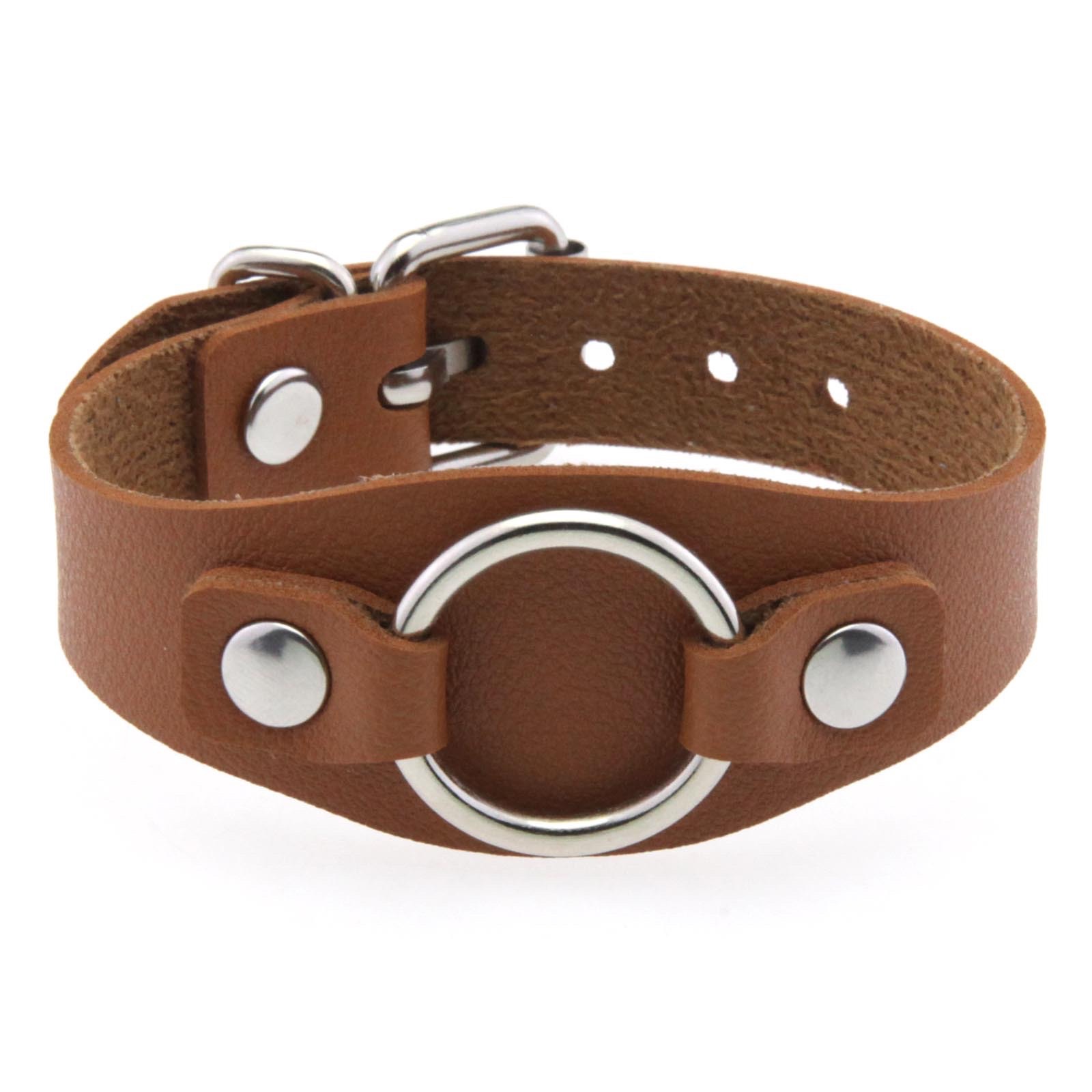 New European and American personalized and fashionable circular bracelet, PU leather, trendy punk hip-hop style bracelet, circular wristband bracelet Application Scenario