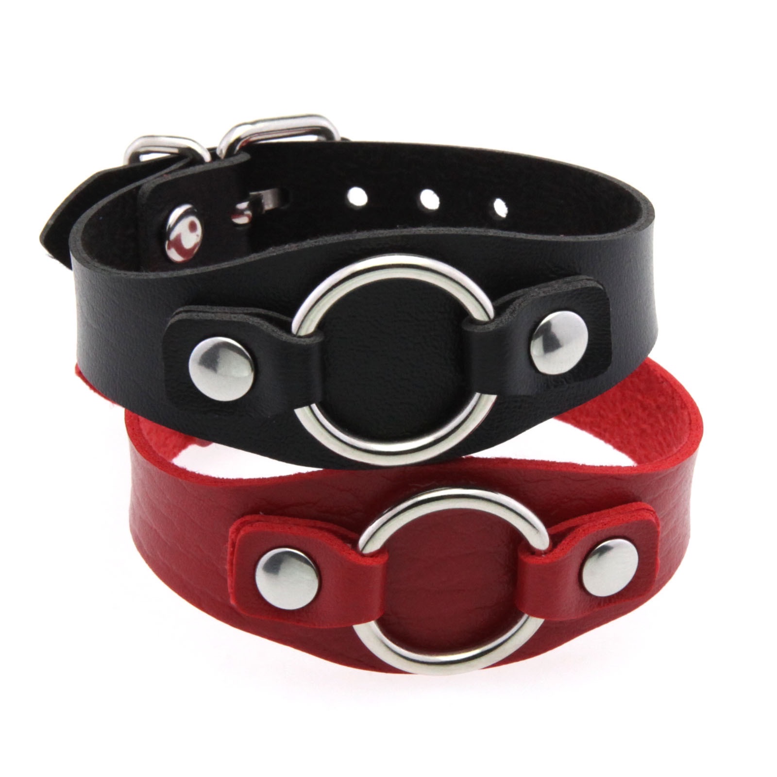 New European and American personalized and fashionable circular bracelet, PU leather, trendy punk hip-hop style bracelet, circular wristband bracelet details Picture