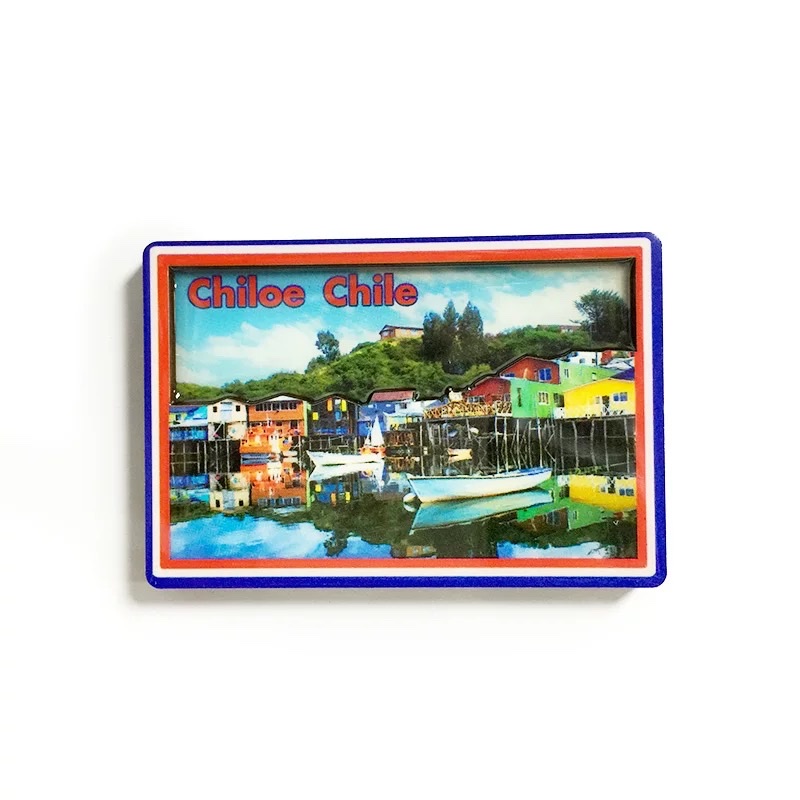 智利旅游纪念品风景冰箱贴南美个性创意家居装饰品木质冰箱贴