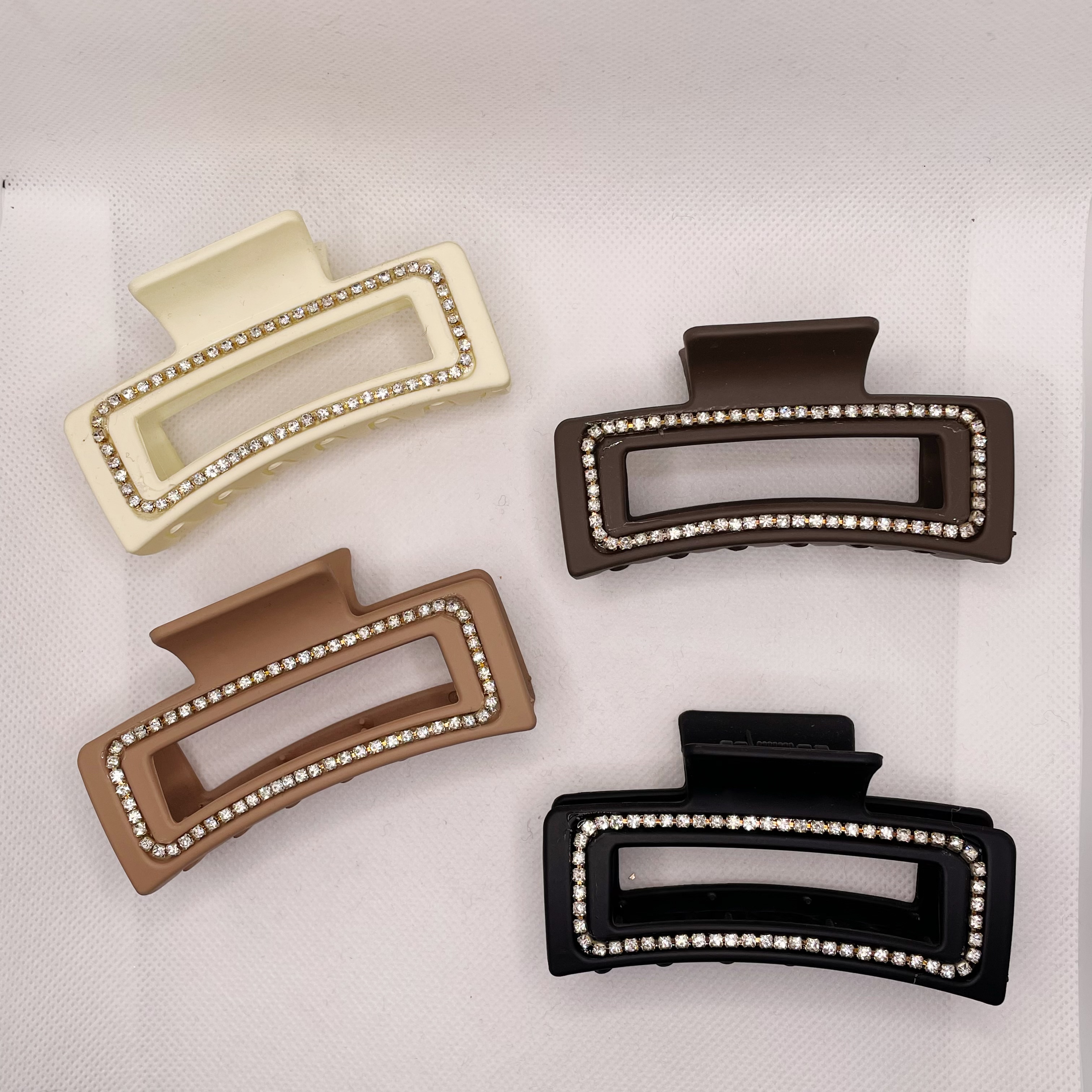 PC hair clips, high-end diamond-encrusted grab clips, large hair clips, simple hair accessories, shark clips at the back of the head