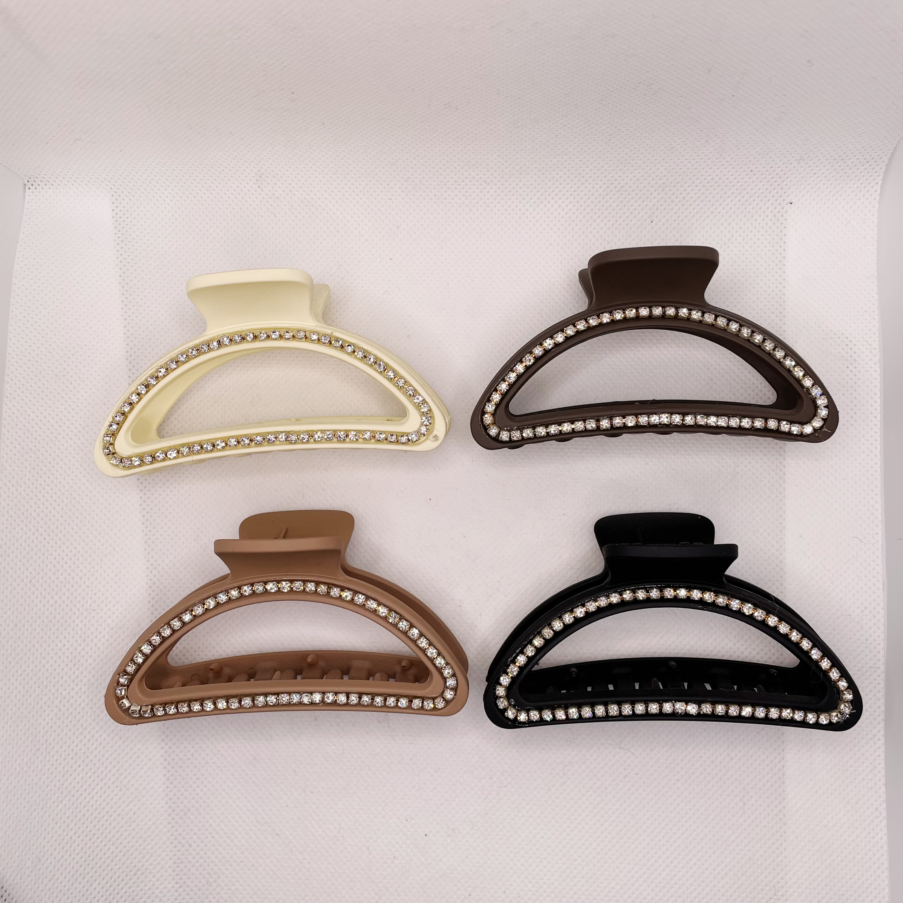 PC hair clips with a high-end feel, diamond-encrusted grab clips, simple hair accessories, shark clips at the back of the head