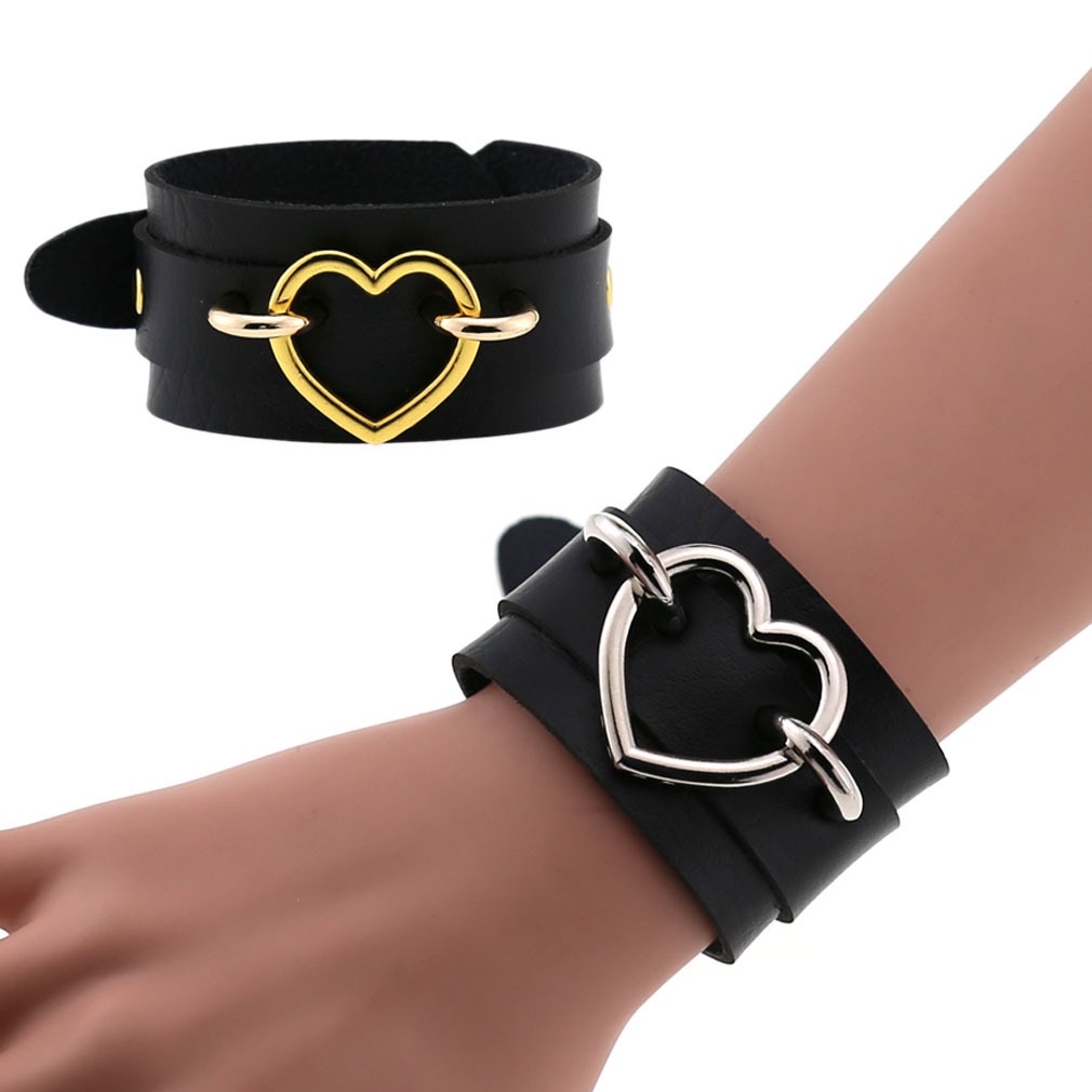 This is a popular punk bracelet in Europe and America. It features a double-layer PU leather bracelet and a simple and unique style. It is suitable for street dance and street photography