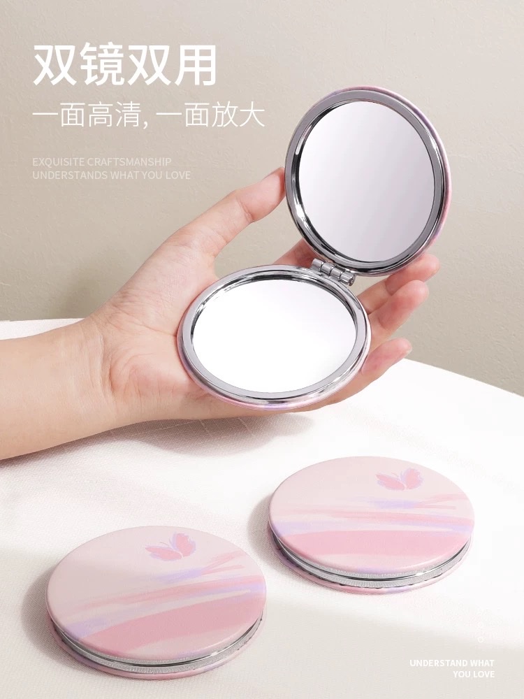 少女心可爱卡通化妆镜迷你便携学生女士折叠双面镜子时尚随身小丽鸥小镜子随身便携带单面便携圆镜女士迷你可爱手持化妆镜学生详情图3