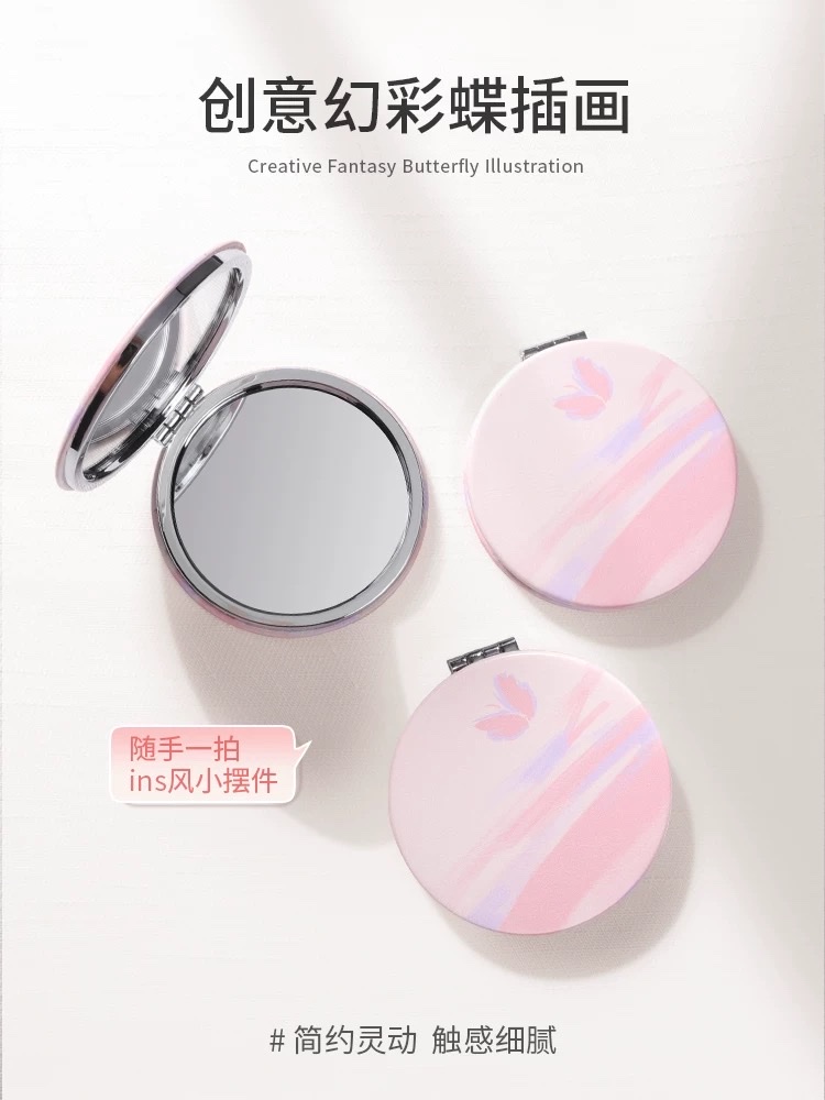 少女心可爱卡通化妆镜迷你便携学生女士折叠双面镜子时尚随身小丽鸥小镜子随身便携带单面便携圆镜女士迷你可爱手持化妆镜学生详情图5