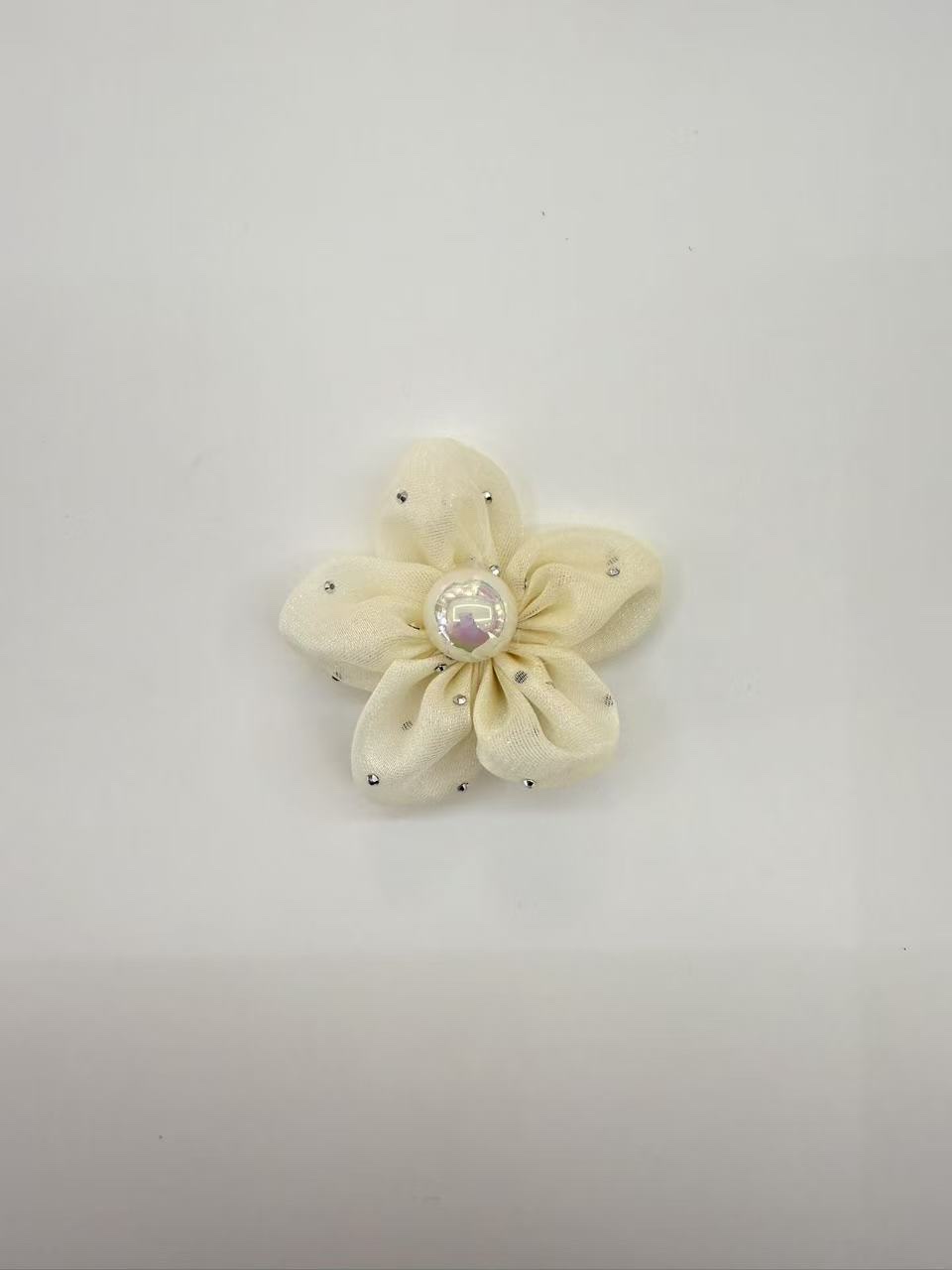Spring crystal feather gauze hand-sewn five-petal flower, cute and sweet, pleated gauze hats, shoes, coats, accessories, complete colors, bestsellers Application Scenario