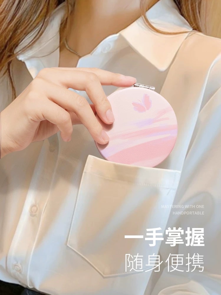 少女心可爱卡通化妆镜迷你便携学生女士折叠双面镜子时尚随身小丽鸥小镜子随身便携带单面便携圆镜女士迷你可爱手持化妆镜学生详情图2