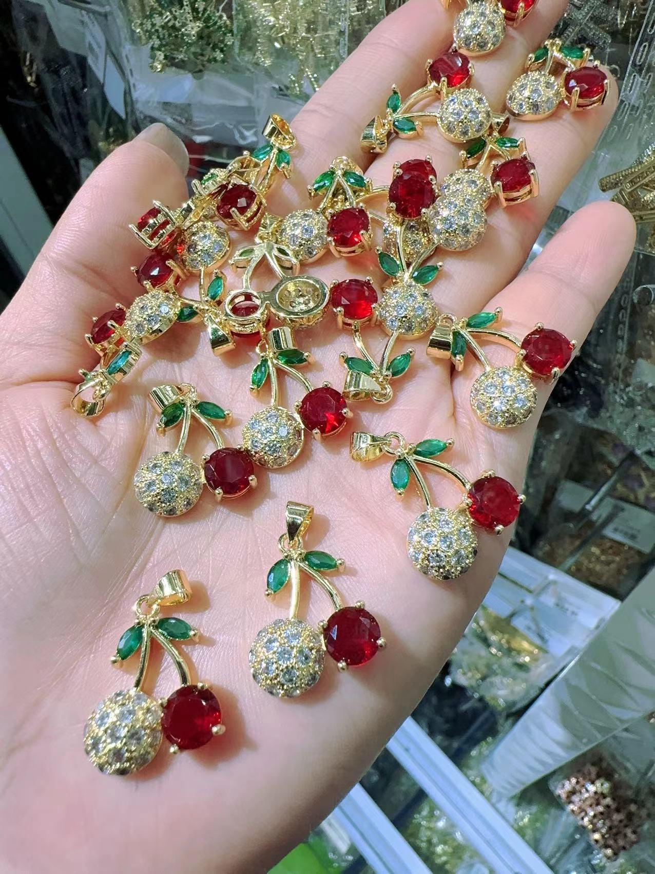 Нов капл масл фрукт кулон ананас вишнев 🍒 разнообразн необязательн 🥰 безделушк самодельн details Picture