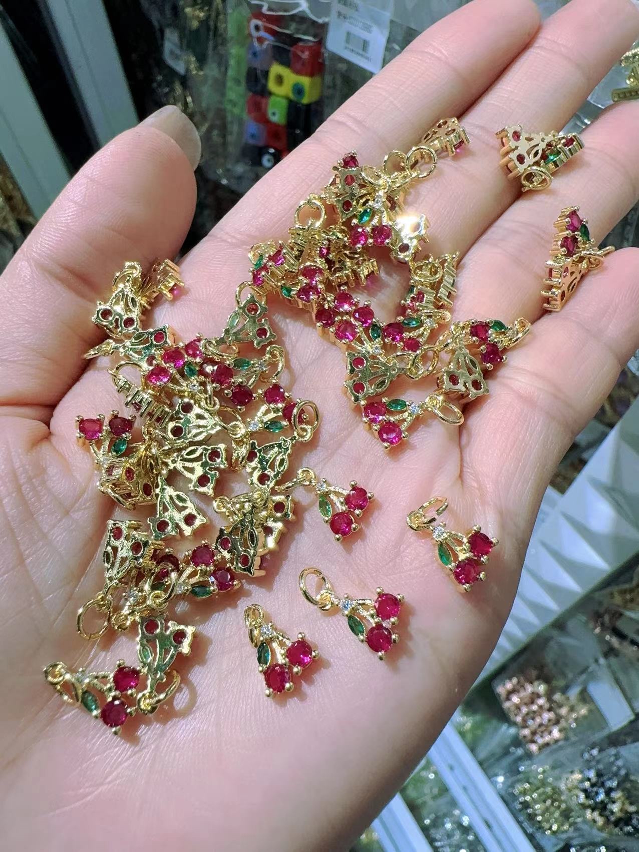 Нов капл масл фрукт кулон ананас вишнев 🍒 разнообразн необязательн 🥰 безделушк самодельн Specification image