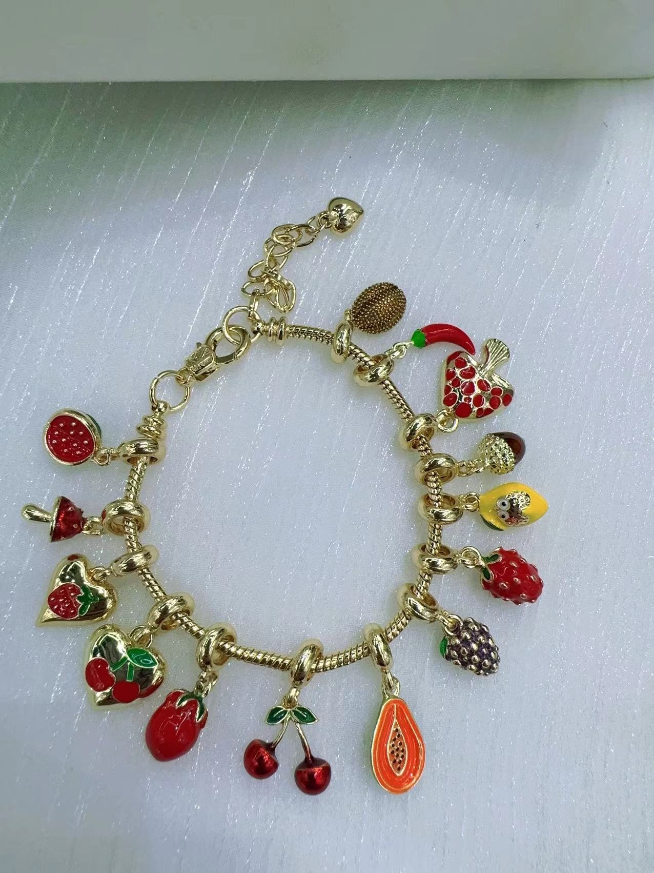 Нов капл масл фрукт кулон ананас вишнев 🍒 разнообразн необязательн 🥰 безделушк самодельн Application Scenario