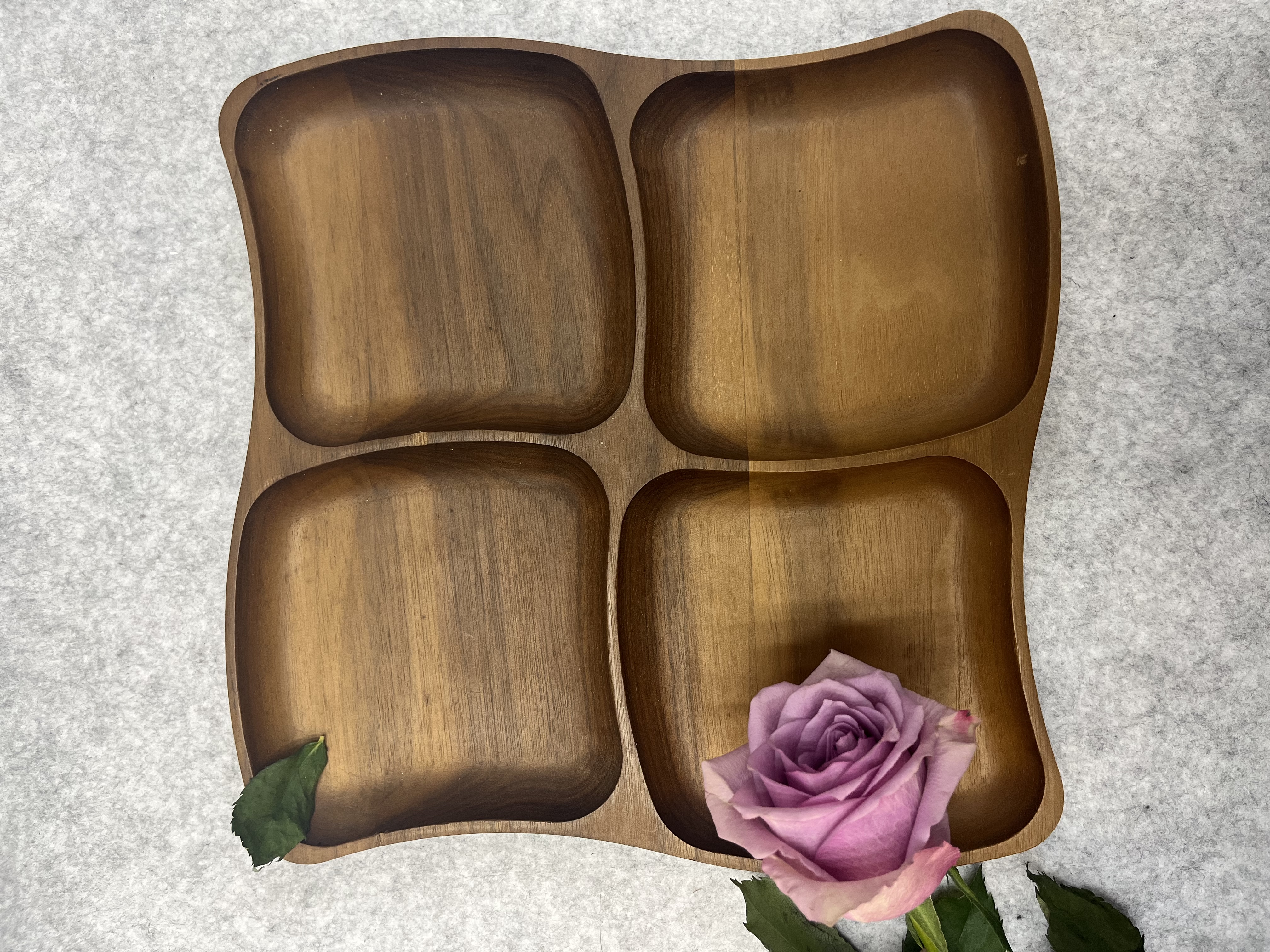 Guochao Fruit Set: Dried fruit plate, candy box, New Year's home wooden living room relocation, fruit plate, New Year's snack compartments storage box, easy food plate Item Picture