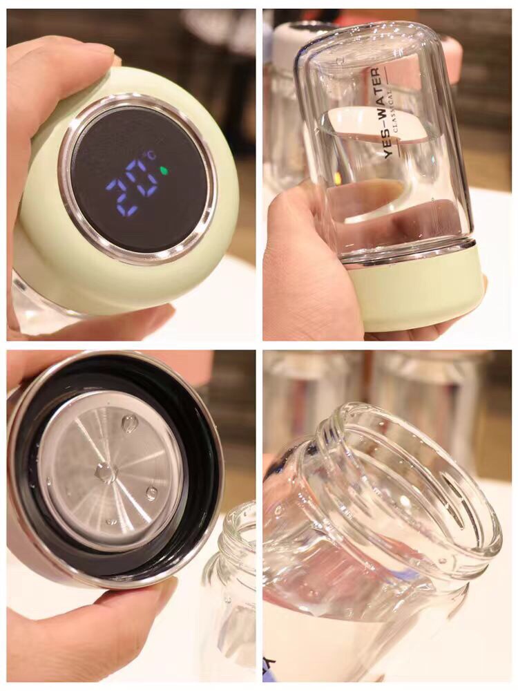 #YES-WATER Warm Display Double-layered Glass Cup - XDFX3317/3318 Glass Cup. Tea brewing cup Item Picture