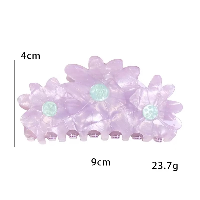Baoguang Accessories, the same style of Japanese and Korean Instagram influencer grab clip with a large flower shape, super fairy-like hair clip and updo accessory for girls details Picture