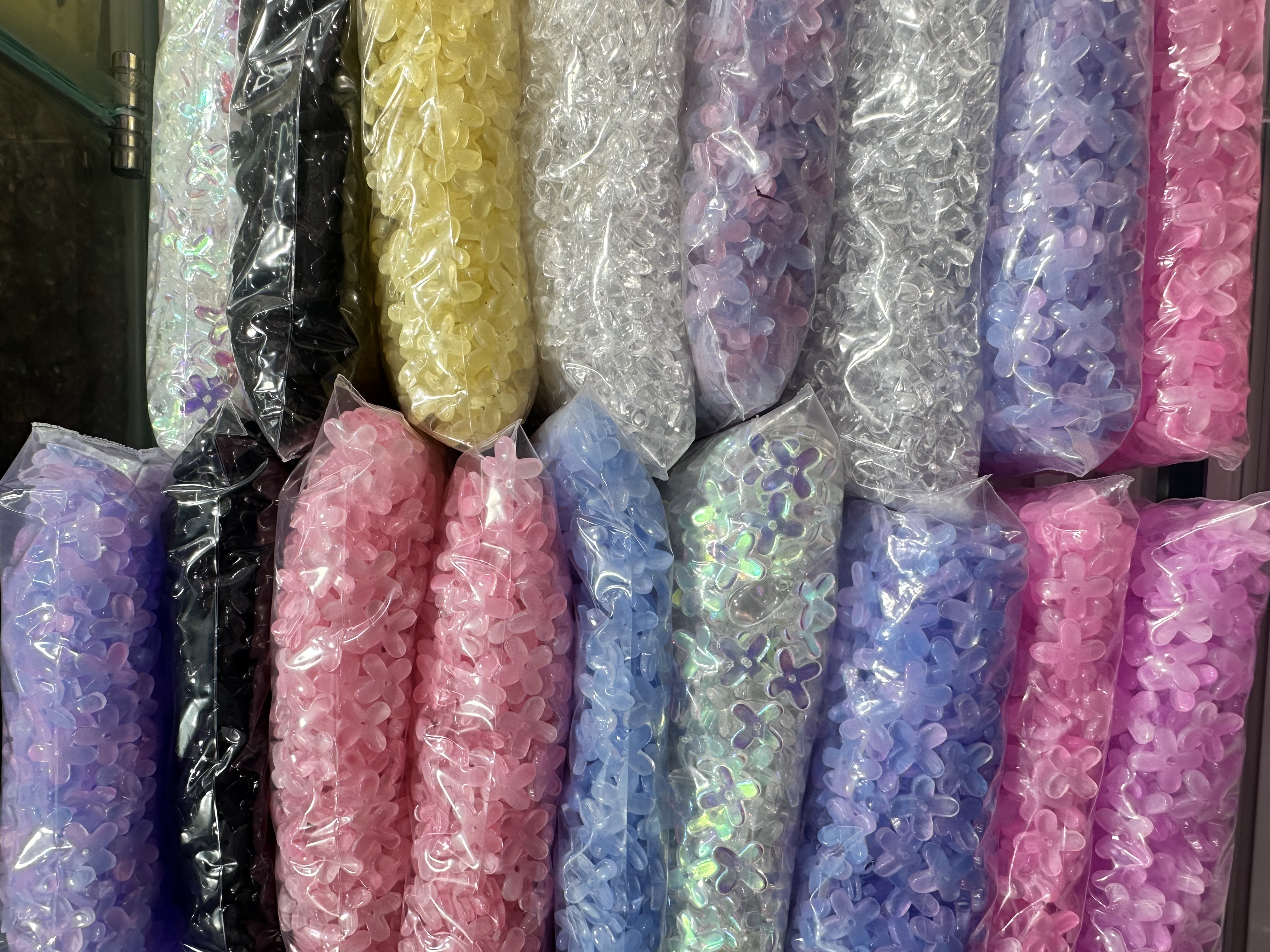 古风汉服仿古发簪材料 饰品配件 diy桂花花瓣 琉璃花瓣散珠 圆珠批发 国风民风民俗风