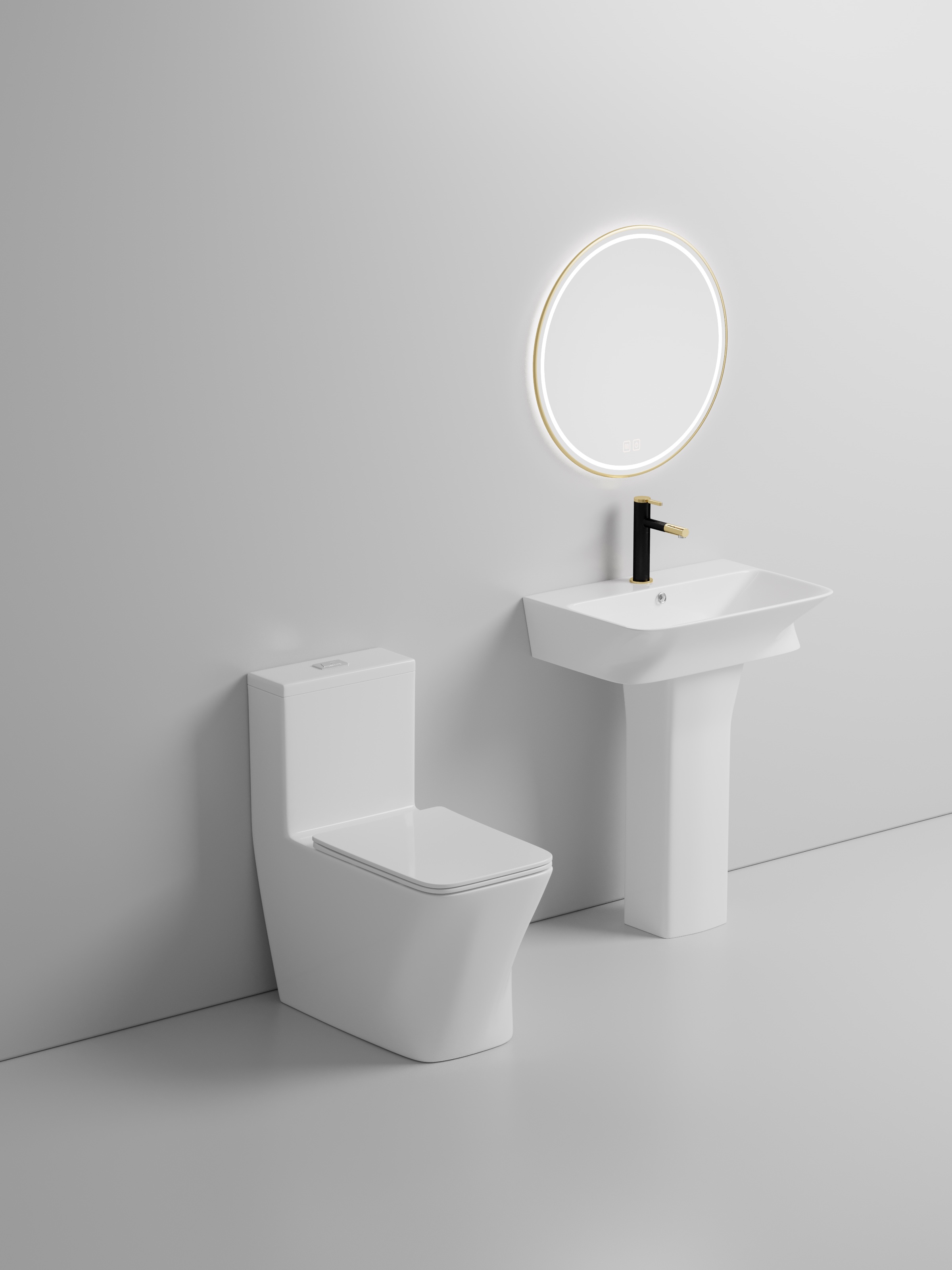 高档建材卫浴洗手盆漱台 现代简约设计 耐用易清洁 家用卫生间必备品产品图