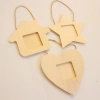 Children's DIY wooden hanging cabin, heart-shaped five-pointed star photo frame, three-in-one hanging, hand-painted graffiti for kindergarten Specification image