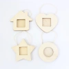 Children's DIY wooden hanging cabin, heart-shaped five-pointed star photo frame, three-in-one hanging, hand-painted graffiti for kindergarten Application Scenario