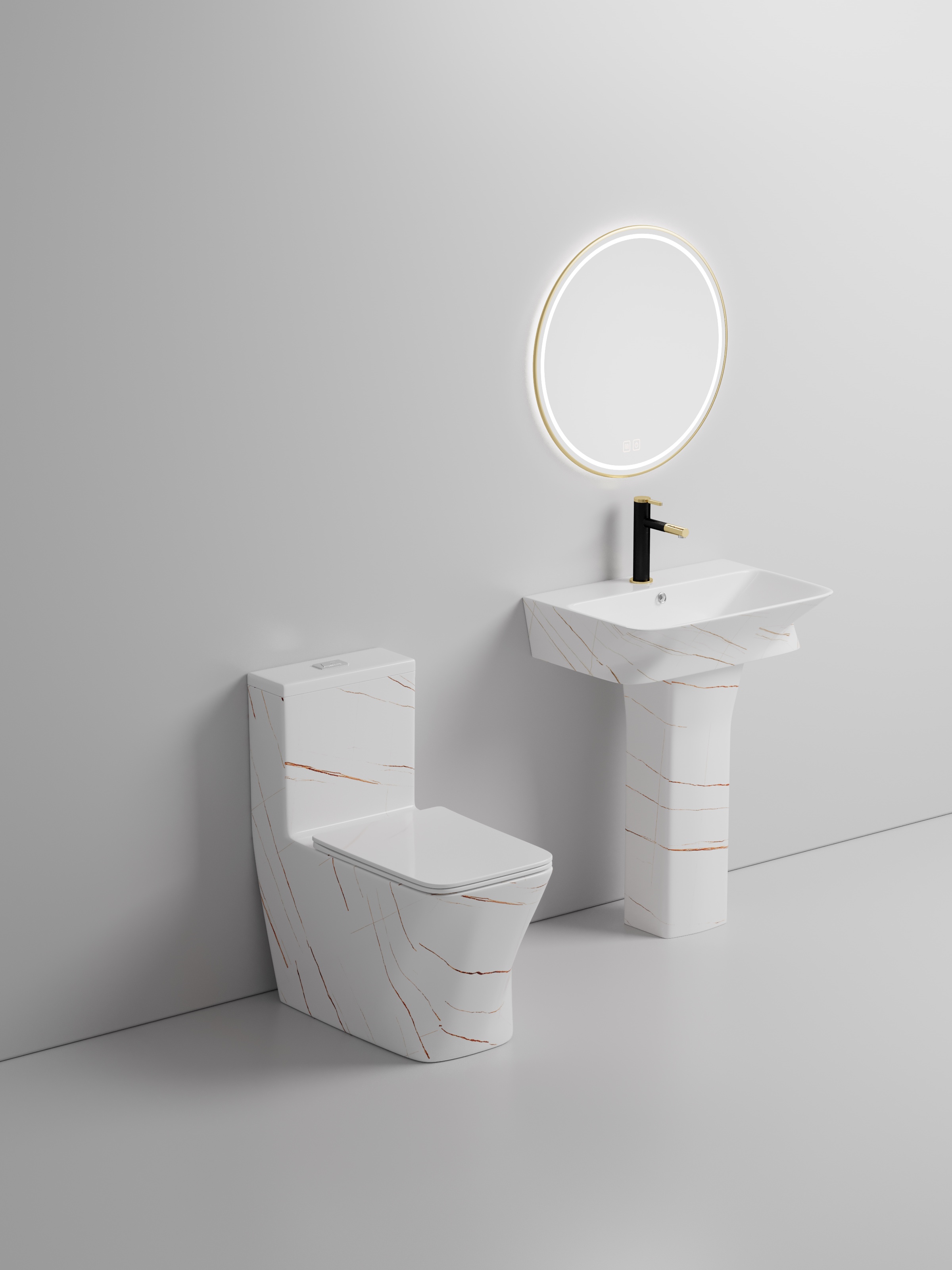 高档建材卫浴洗手盆漱台 现代简约设计 耐用易清洁 家用卫生间必备品详情图16