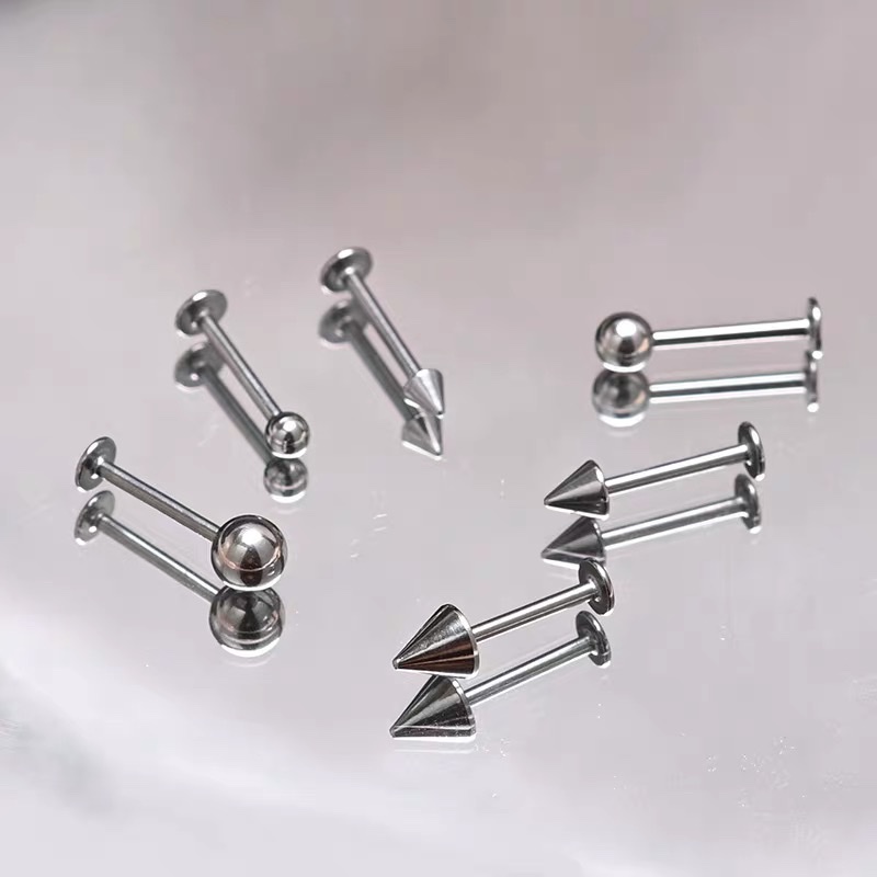 316L钛钢唇钉耳骨钉平底直钉唇钉替换钉酒窝钉防过敏唇钉欧美风潮流饰品详情图3